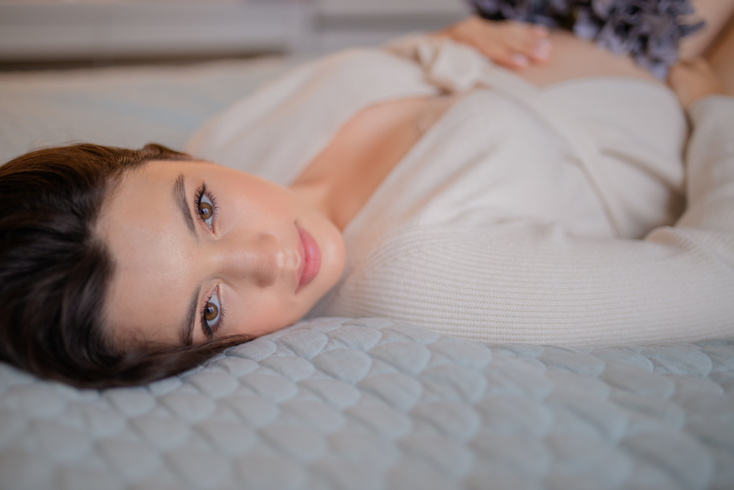 Bath & flowers maternity session. Professional Photography in Austin, TX — Family, Newborn, Maternity