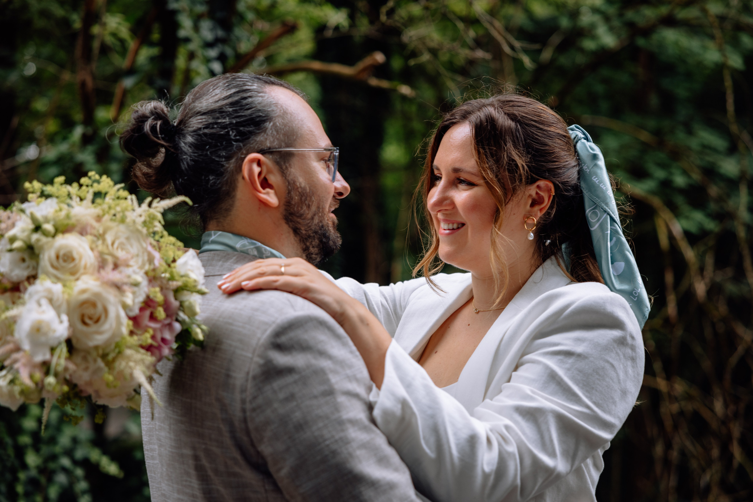 Corinna und Daniel: romantische Hochzeit in der Mandlstrasse/Sommer 2025. Hochzeitsfotograf München Taufe Familienfotograf Tanja Mauke