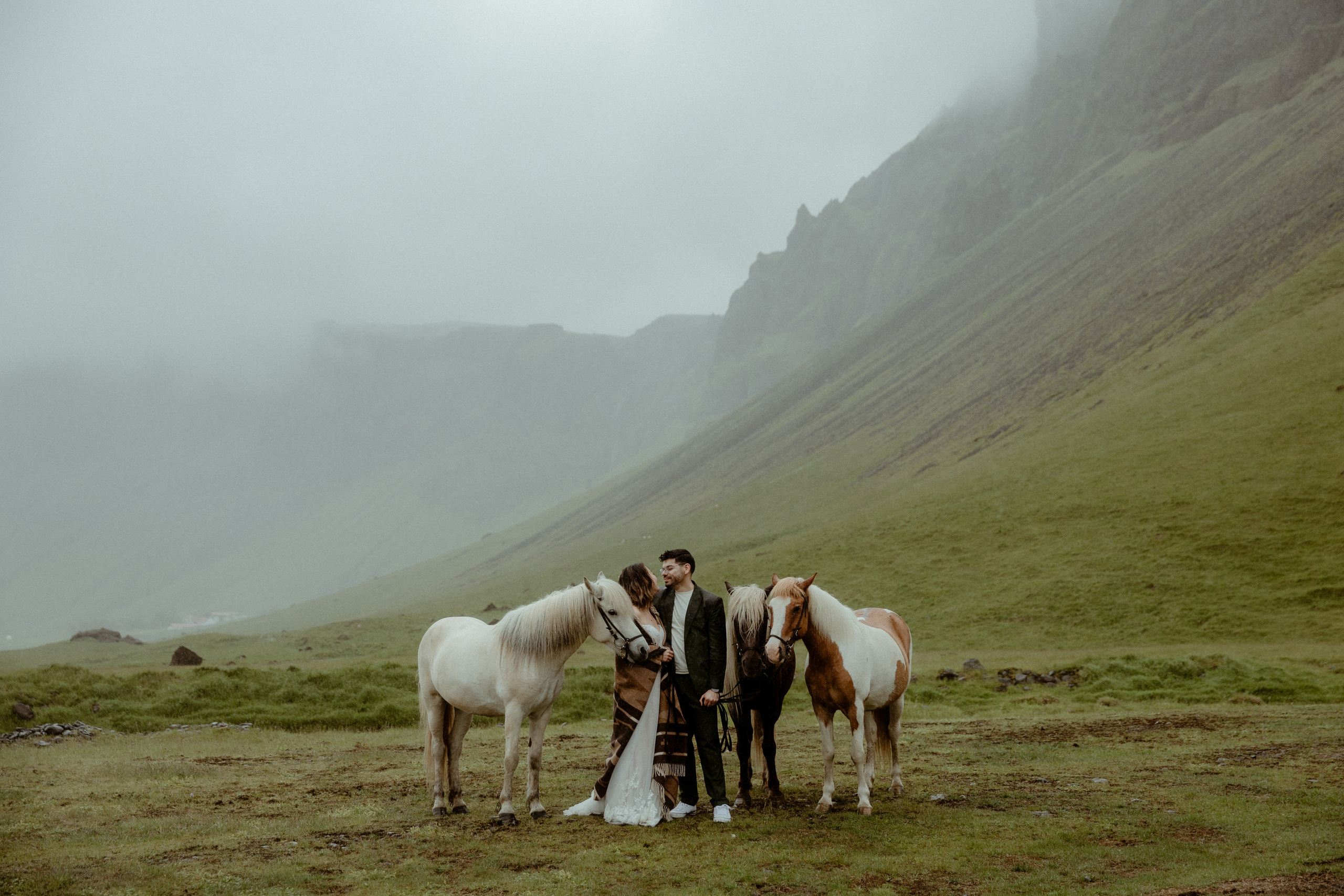 Elopement at Kvernufoss Waterfall. Iceland elopement photographer & videographer