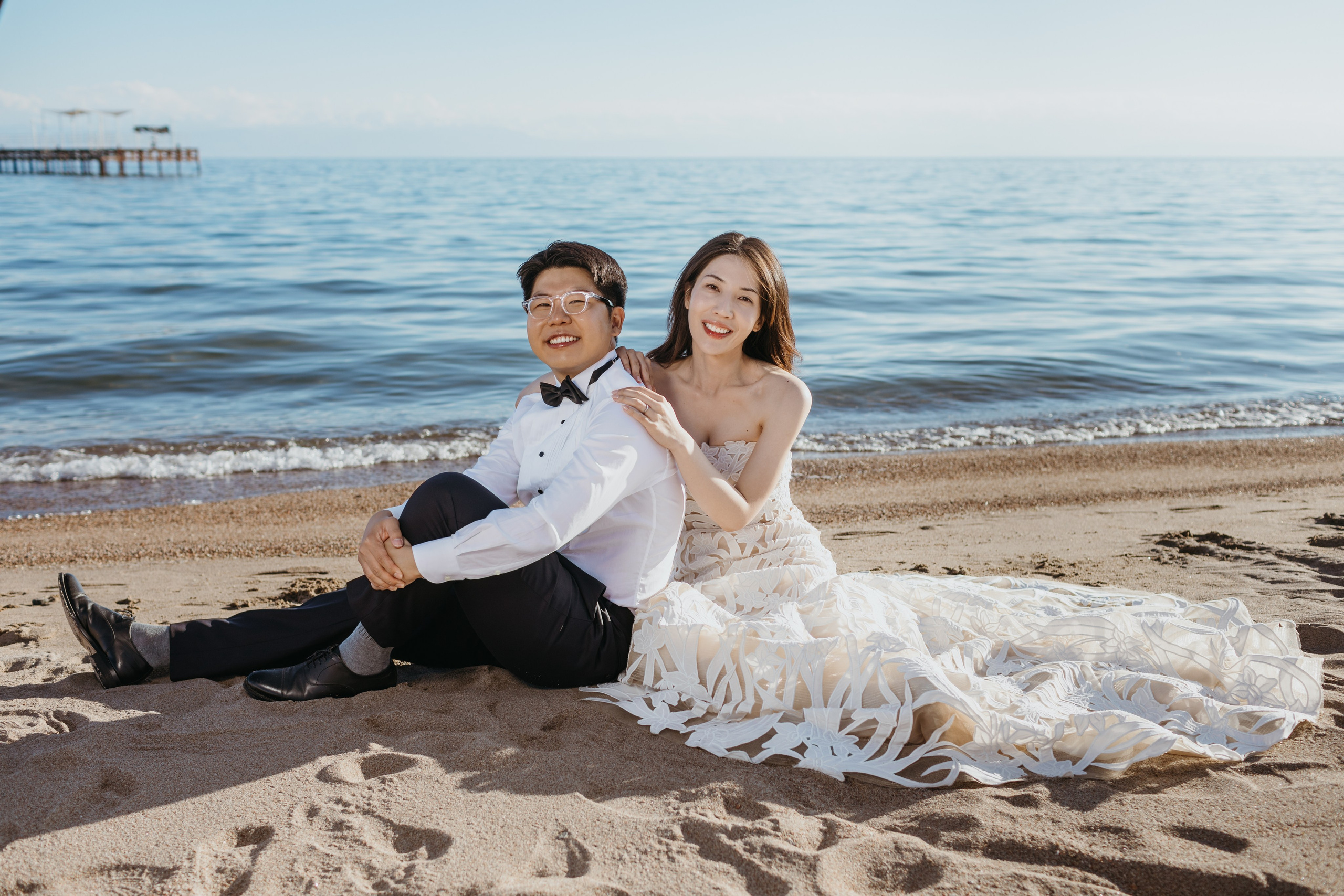 Чесан и Лиса (South Korea) — свадебная фотосессия на Иссык-Куле, пансионат “Каприз” | Chisun & Lisa — Issyk-Kul Lake wedding photos, Capriz. Фотограф в Бишкеке Оксана Шувалова