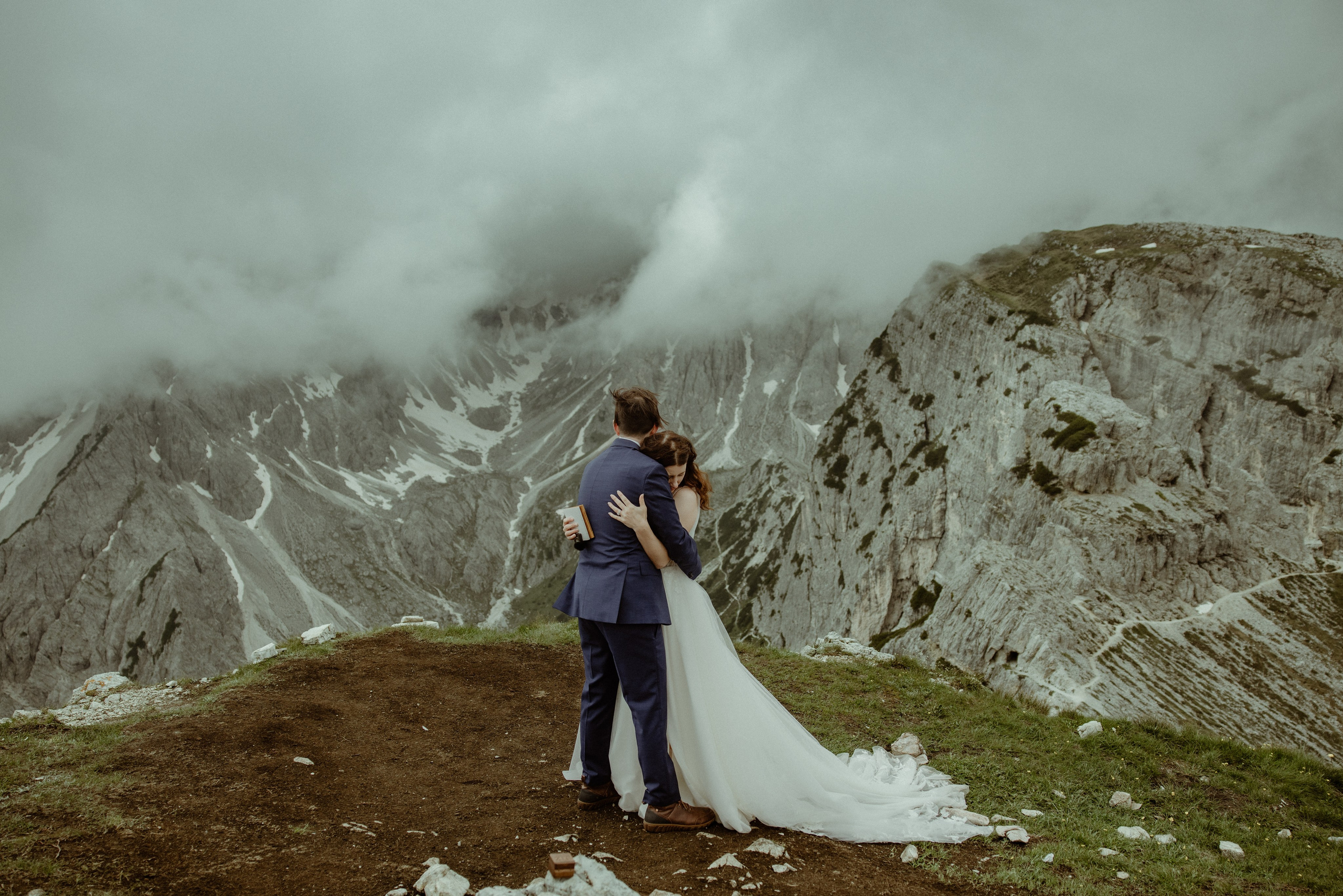 Italy elopement at Cadini di Misurina in Dolomites. Iceland elopement photographer & videographer