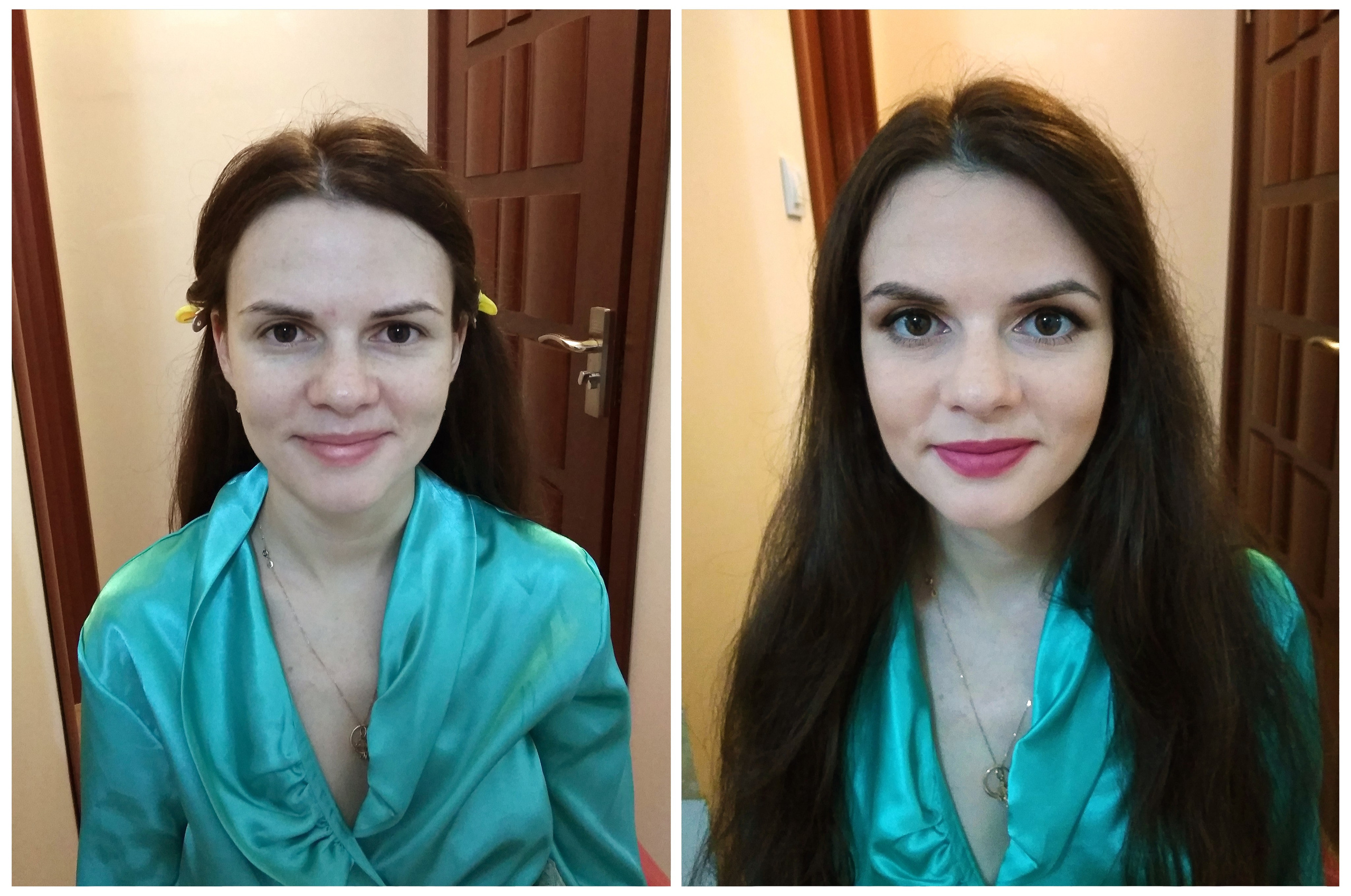 Before/after makeup in Montenegro. Makeup artist and hairdresser in Montenegro Nadia Lia