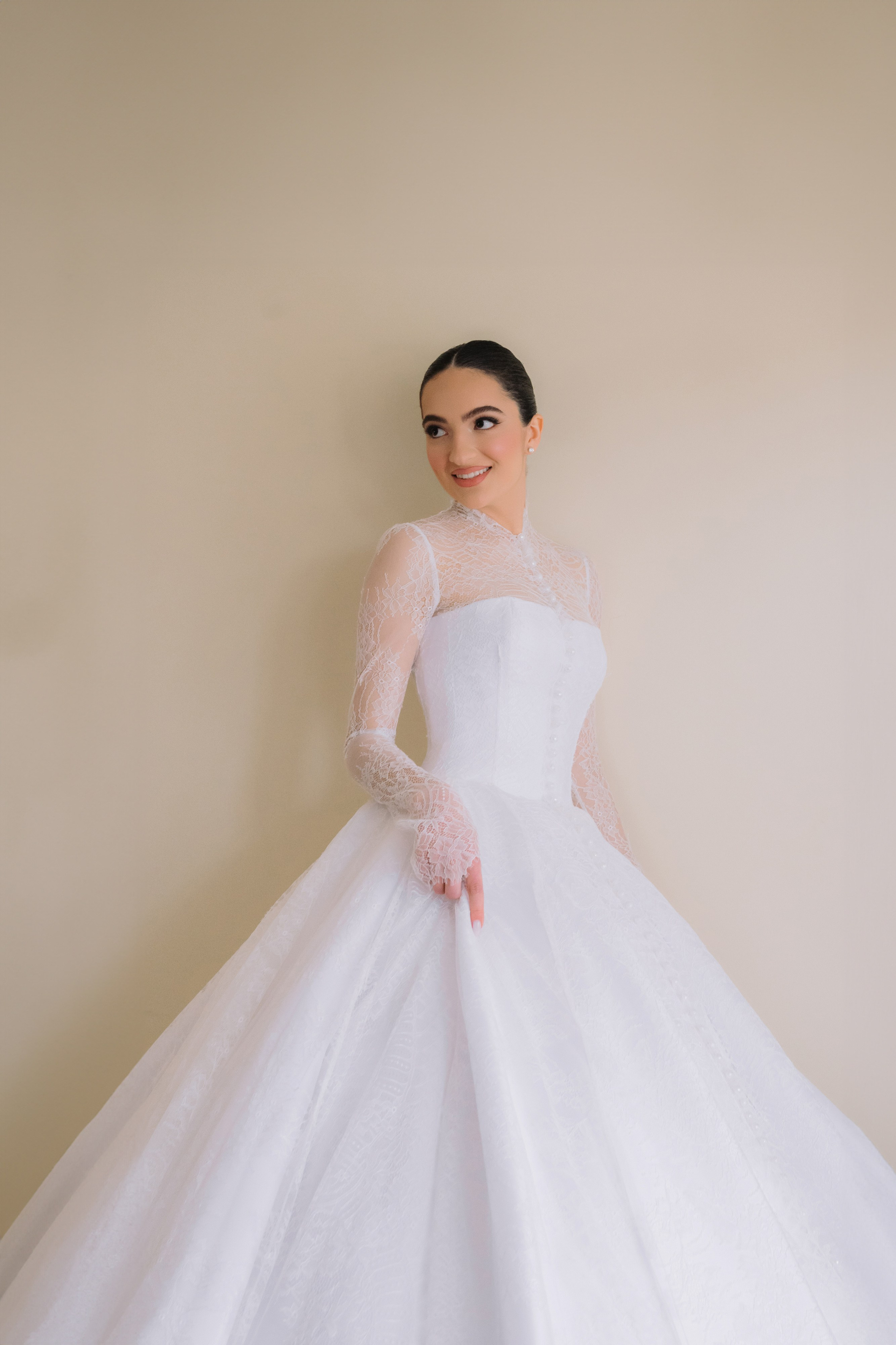 a woman in a white wedding dress