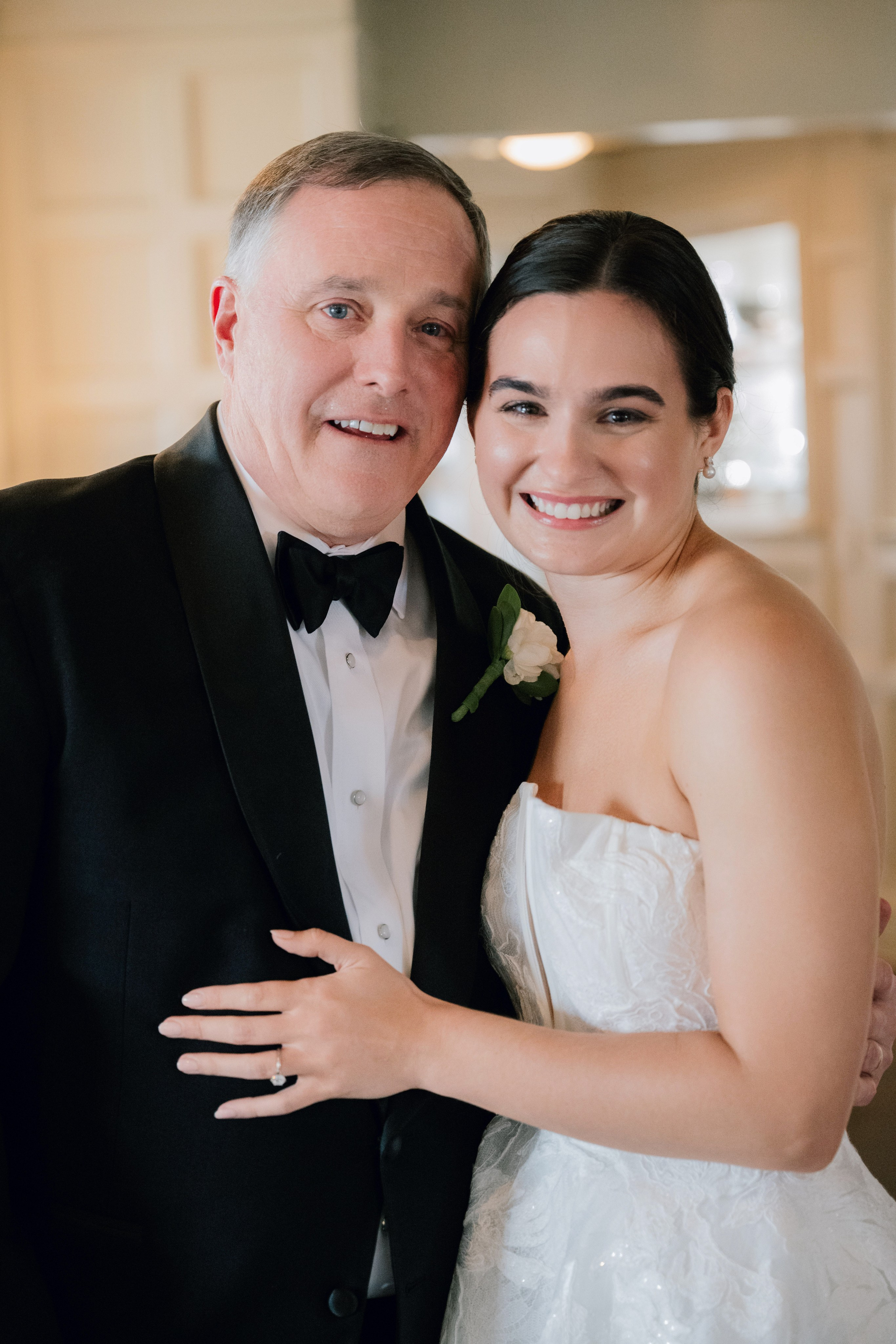 a man and woman are posing for a picture