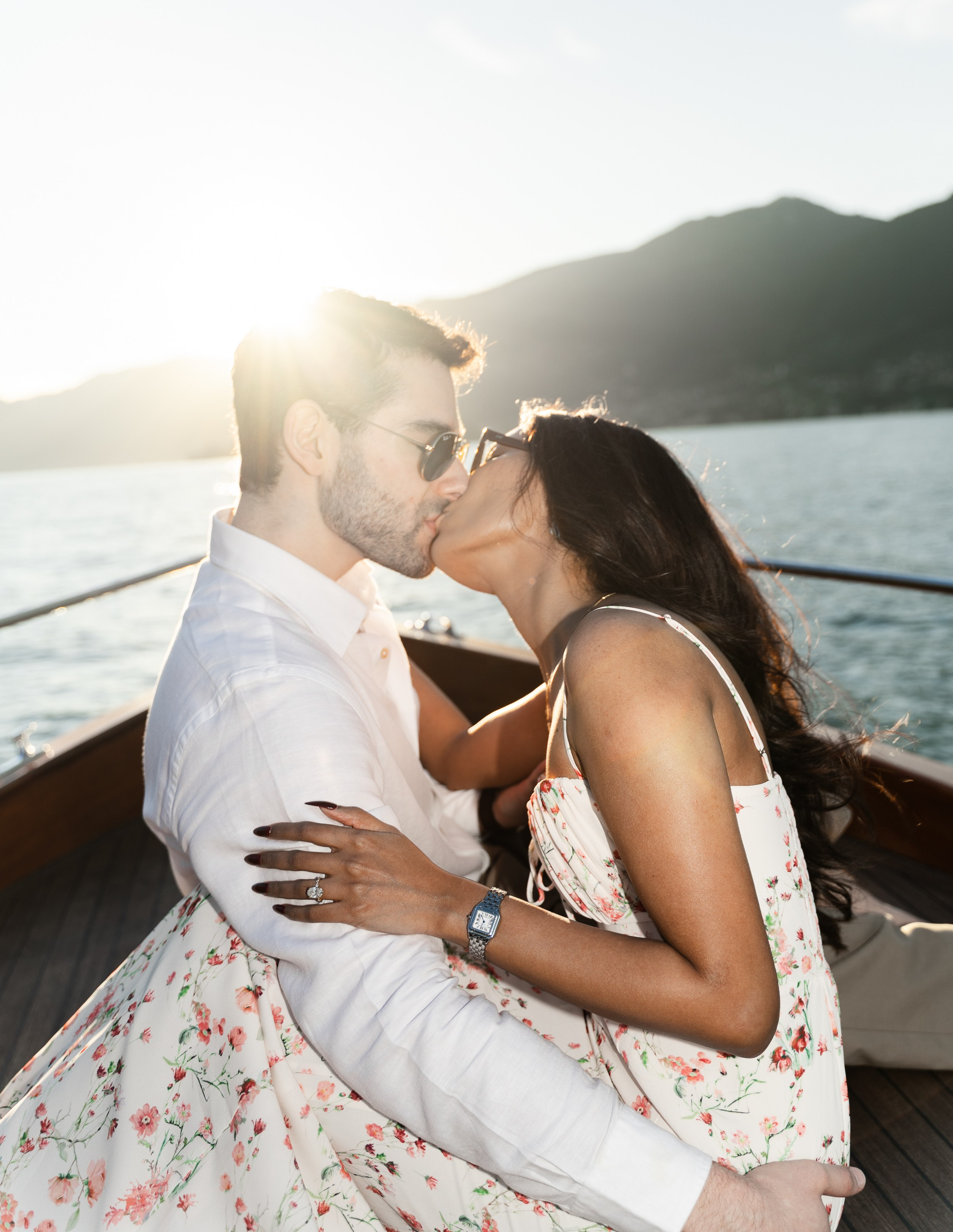 Lake Como Boat Proposal Photographer | Private Boat Proposal Ideas