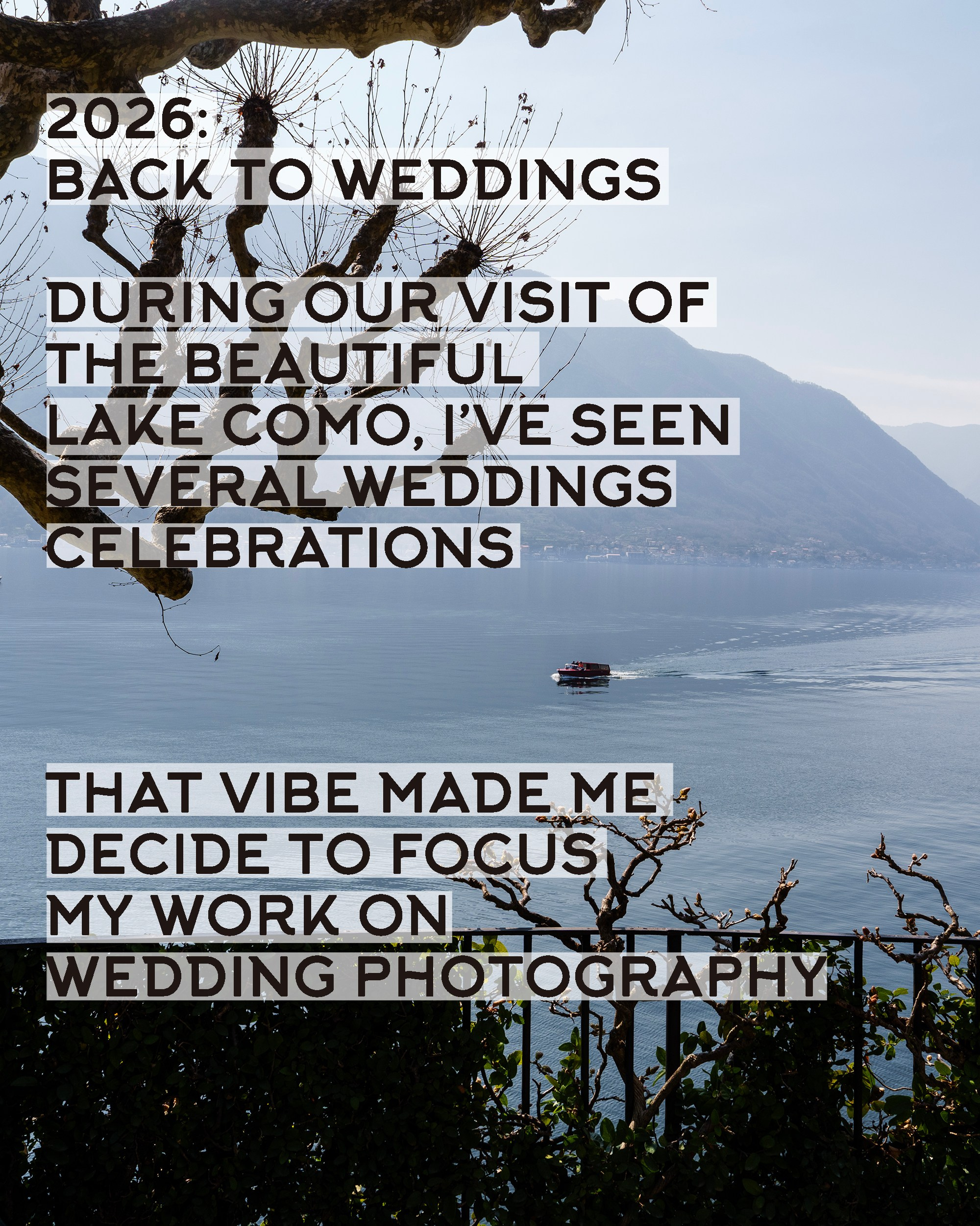 Start of wedding photography