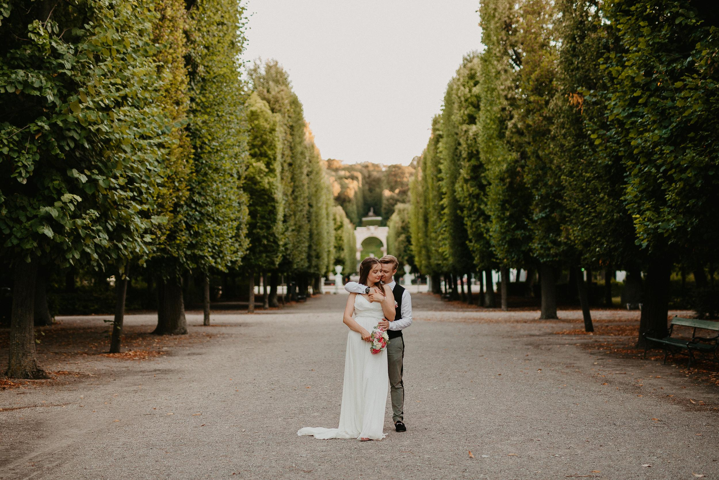 Elopement in Vienna Austria Schönbrunn palace. Iceland elopement photographer & videographer
