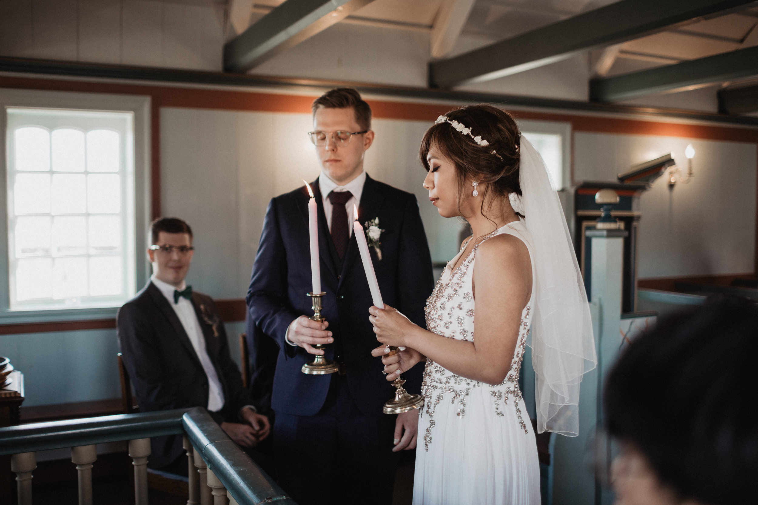 Wedding in Budir black church in Iceland. Iceland elopement photographer & videographer