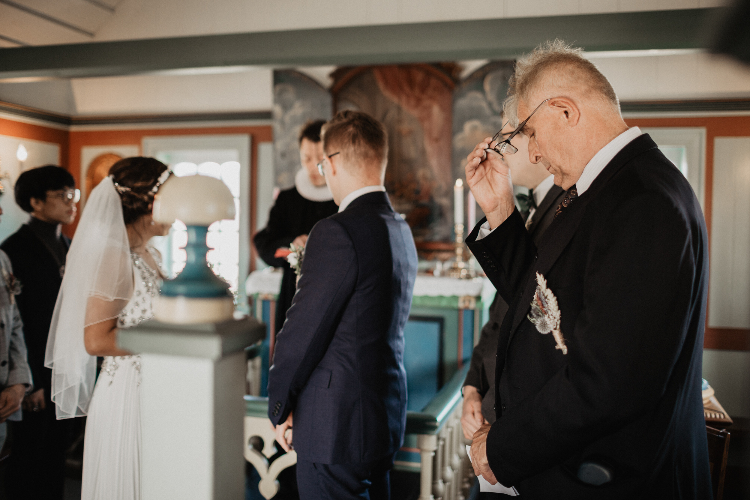 Wedding in Budir black church in Iceland. Iceland elopement photographer & videographer