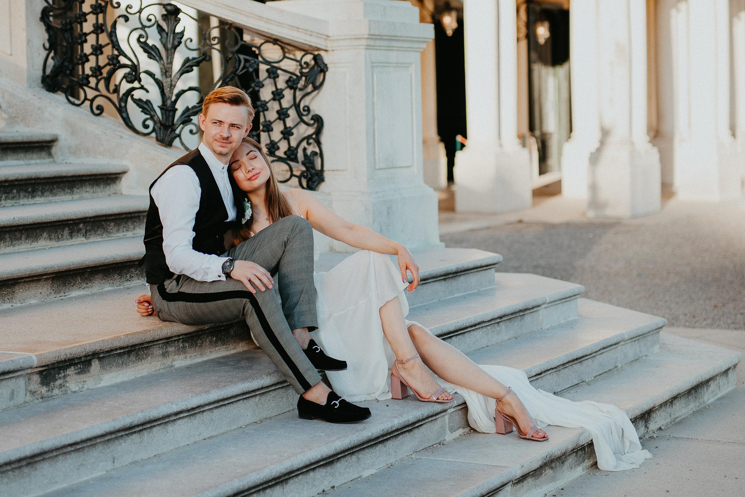 Elopement in Vienna Austria Schönbrunn palace. Iceland elopement photographer & videographer