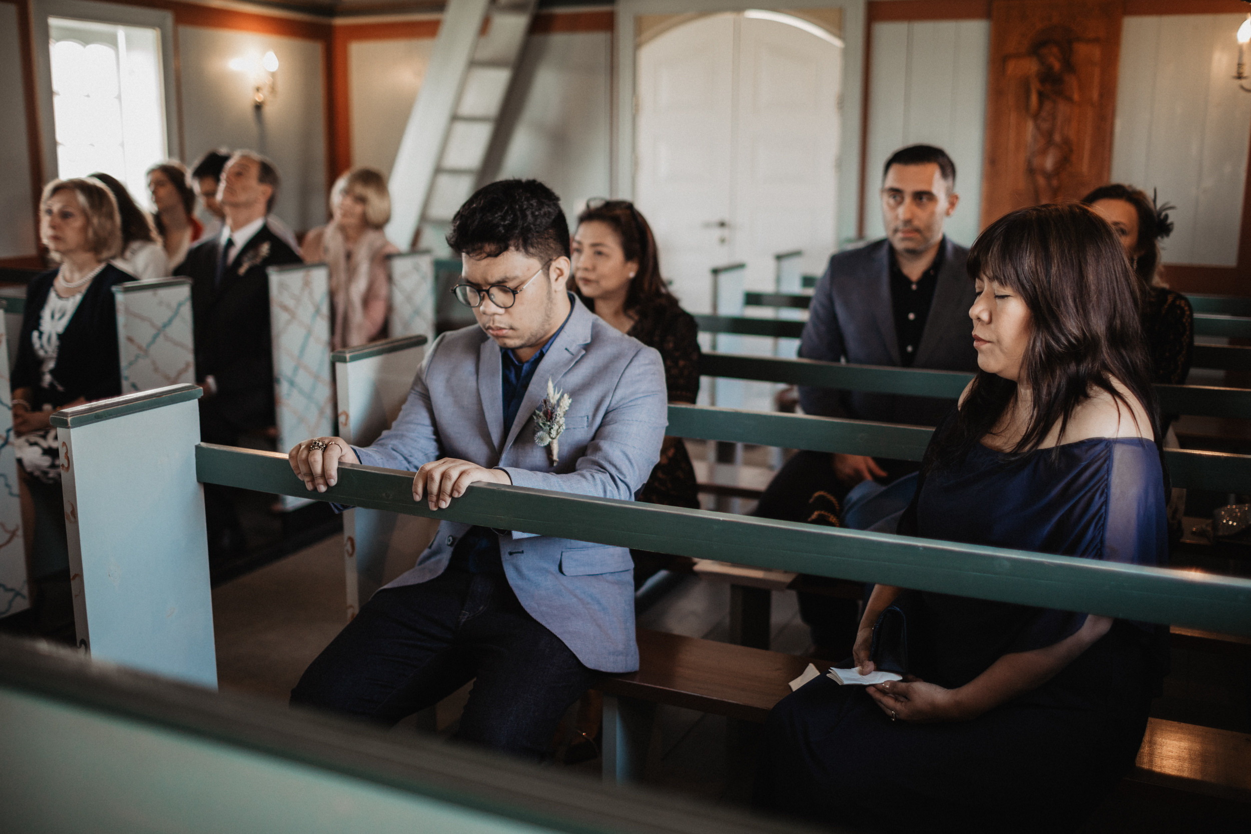Wedding in Budir black church in Iceland. Iceland elopement photographer & videographer