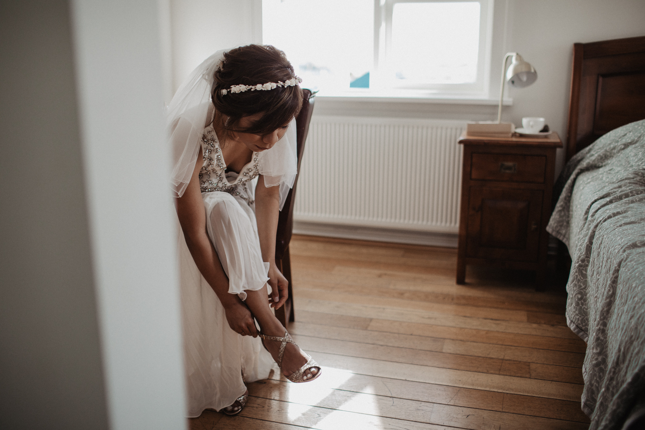 Wedding in Budir black church in Iceland. Iceland elopement photographer & videographer