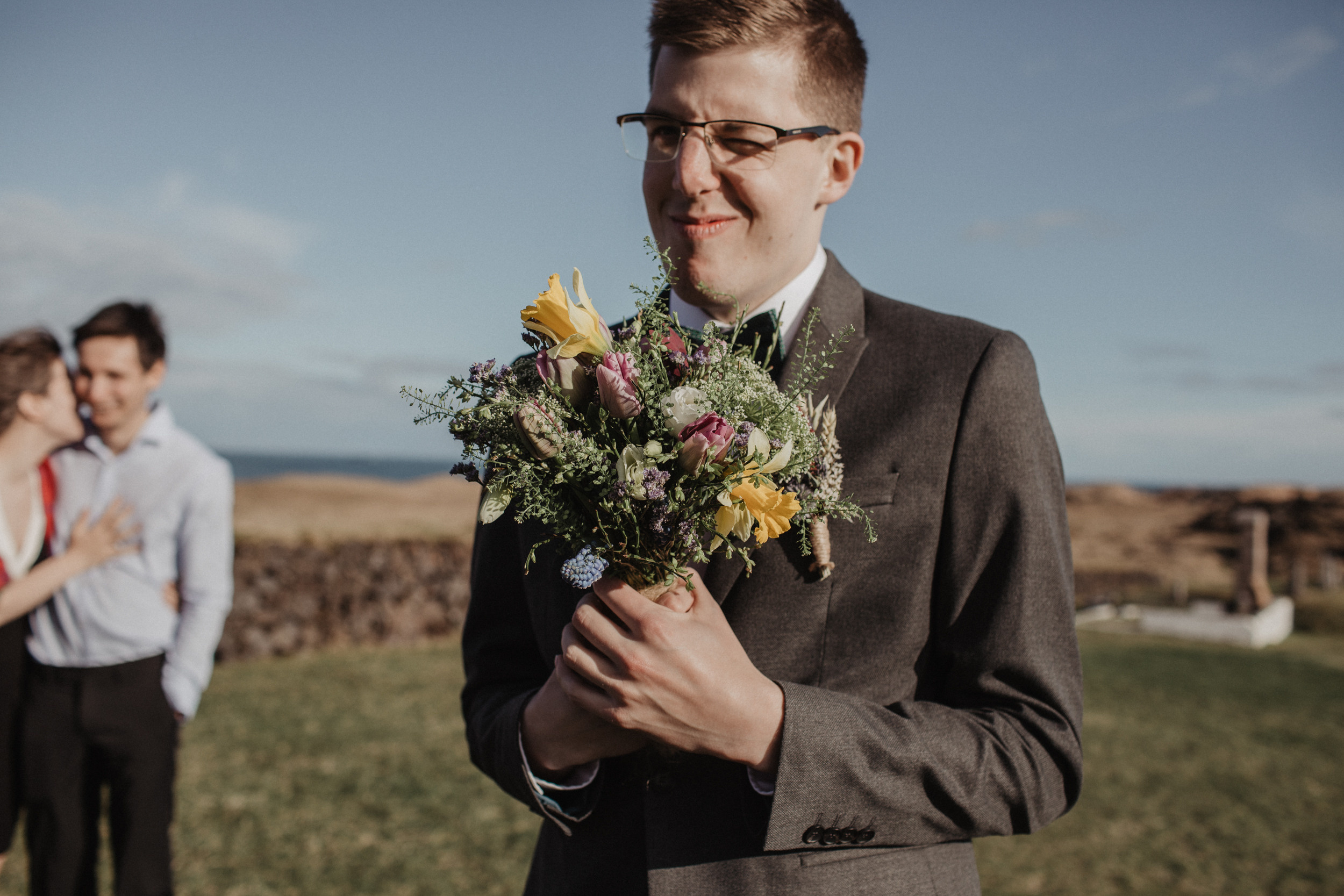 Wedding in Budir black church in Iceland. Iceland elopement photographer & videographer
