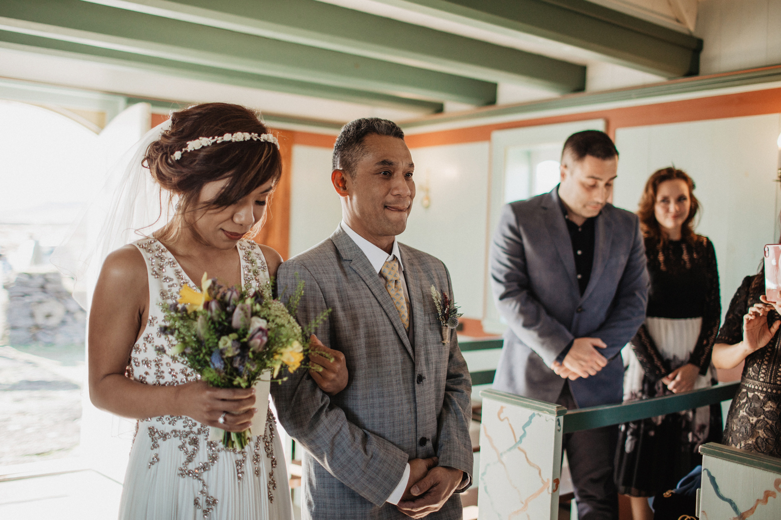 Wedding in Budir black church in Iceland. Iceland elopement photographer & videographer