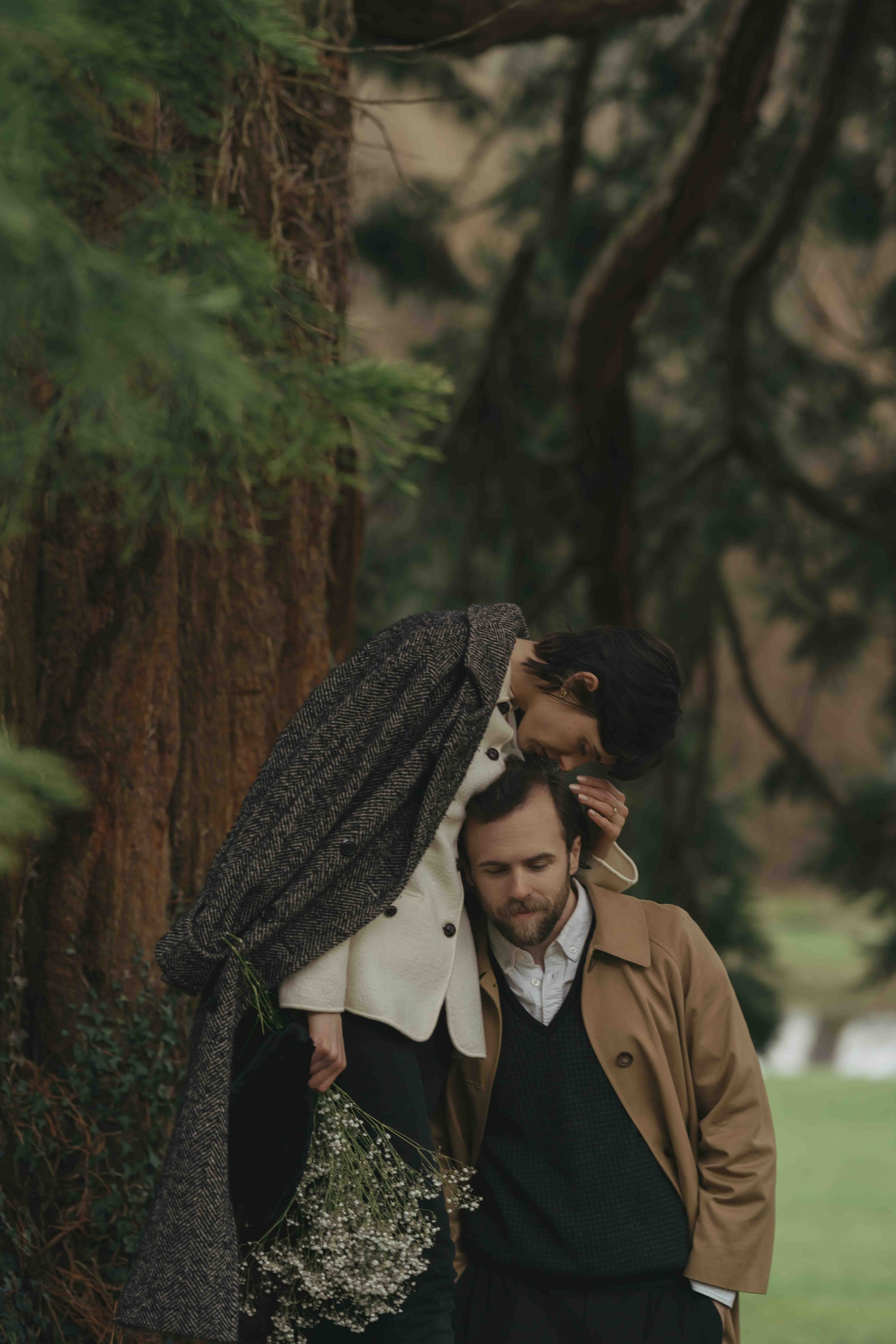 Rainy Engagement Photoshoot in Castle Combe, Cotswolds | Cinematic Love Story. London Wedding Photographer | Engagement & Proposal Photography by Natasha Ferreira