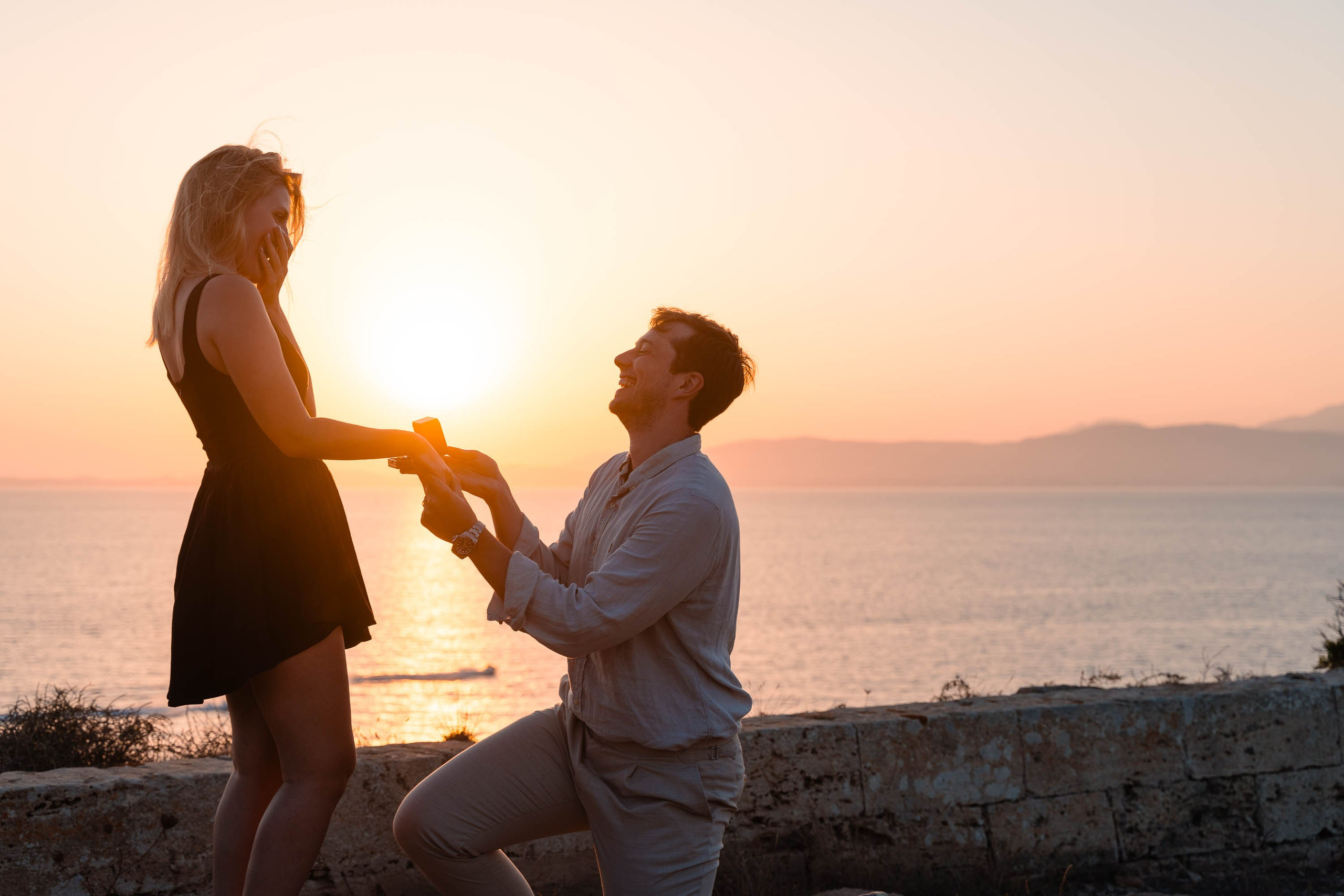 Perfect Marriage Proposal at Cap Rocat Hotel. Mallorca Wedding, Corporate & Social Photographer