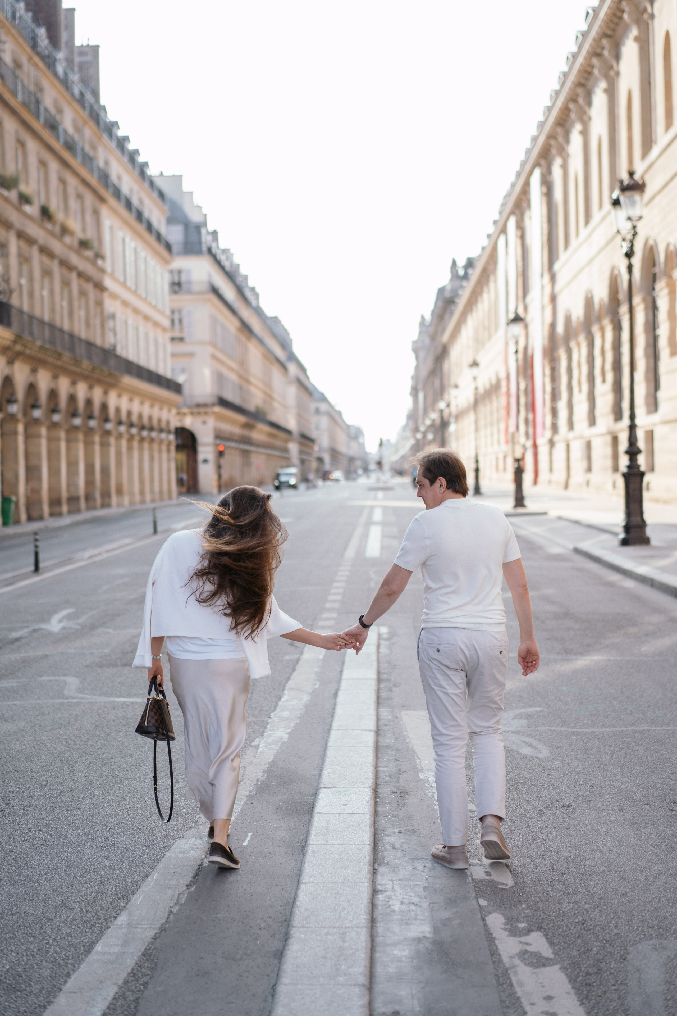 парная фотосессия в Париже, улица Риволи