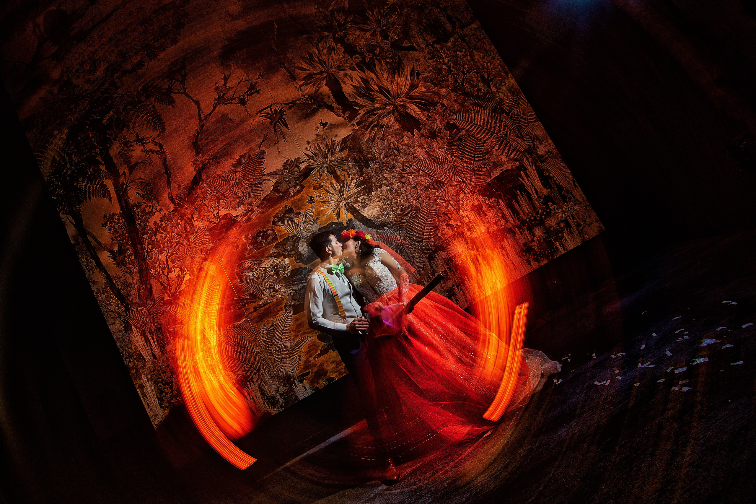 bride-groom-looking-at-horizon-by-swimming-pool-miami