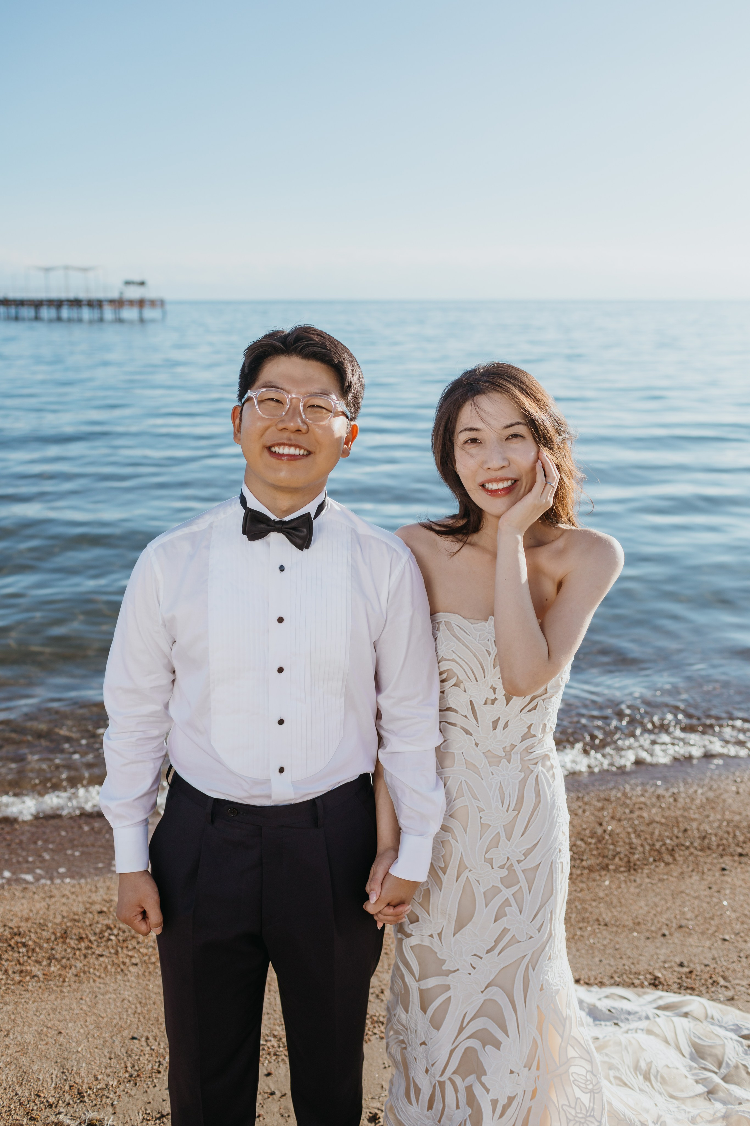 Чесан и Лиса (South Korea) — свадебная фотосессия на Иссык-Куле, пансионат “Каприз” | Chisun & Lisa — Issyk-Kul Lake wedding photos, Capriz. Фотограф в Бишкеке Оксана Шувалова