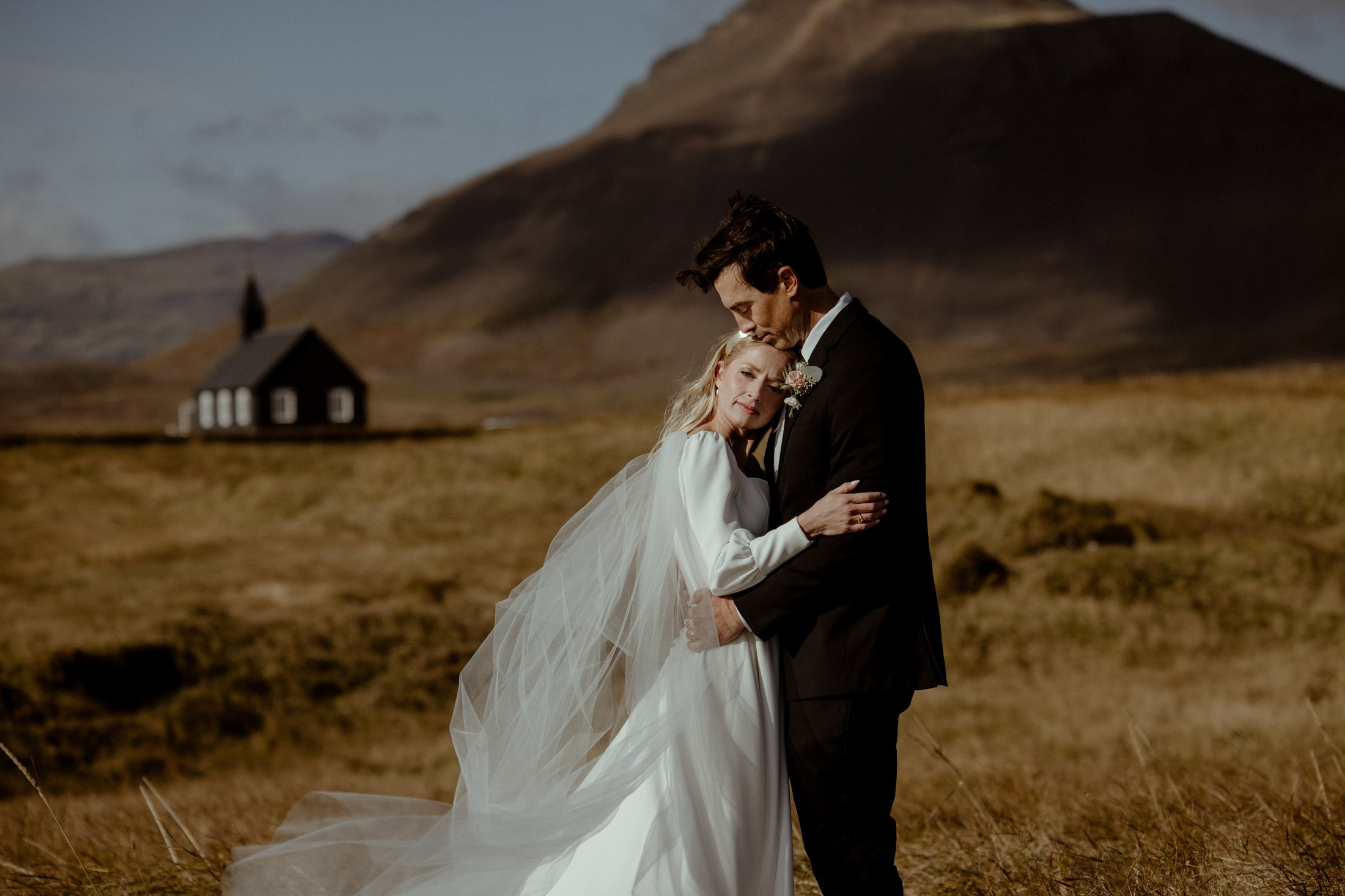 Iceland elopement at Budir Black Church | Snæfellsnes wedding by Iceland elopement photographer & videographer. Iceland elopement photographer & videographer