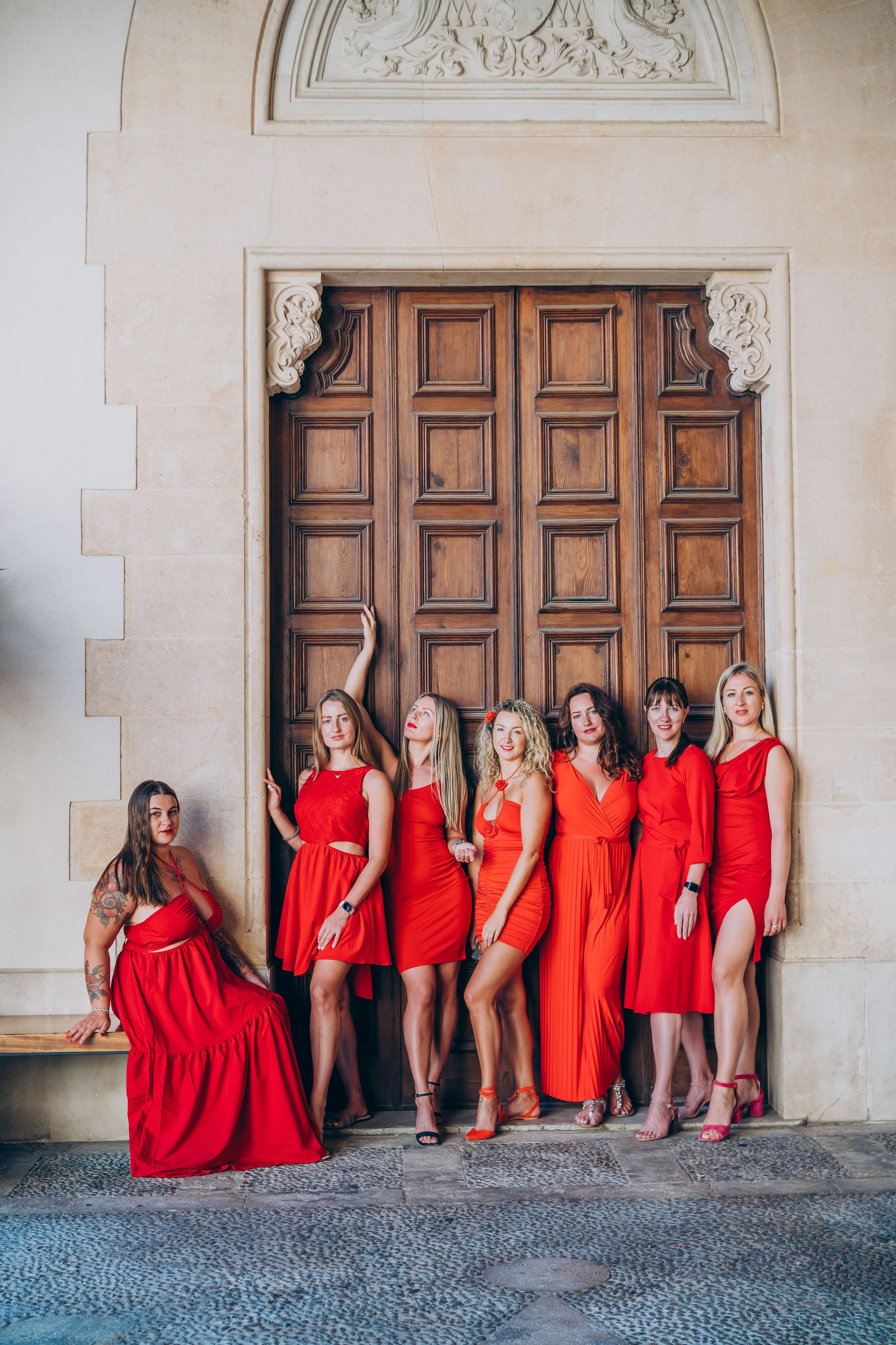 Ladys in red. Фотограф у Пальма де Майорка