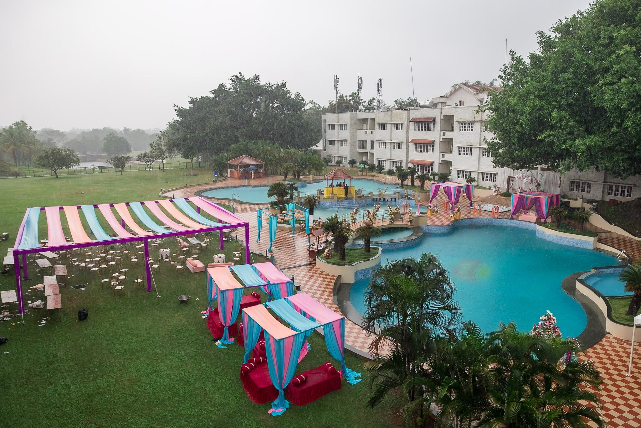 Explore the vibrant fusion of Punjabi and Chettinad cultures in this stunning destination wedding at Eagleton The Golf Resort, Bangalore. Ph