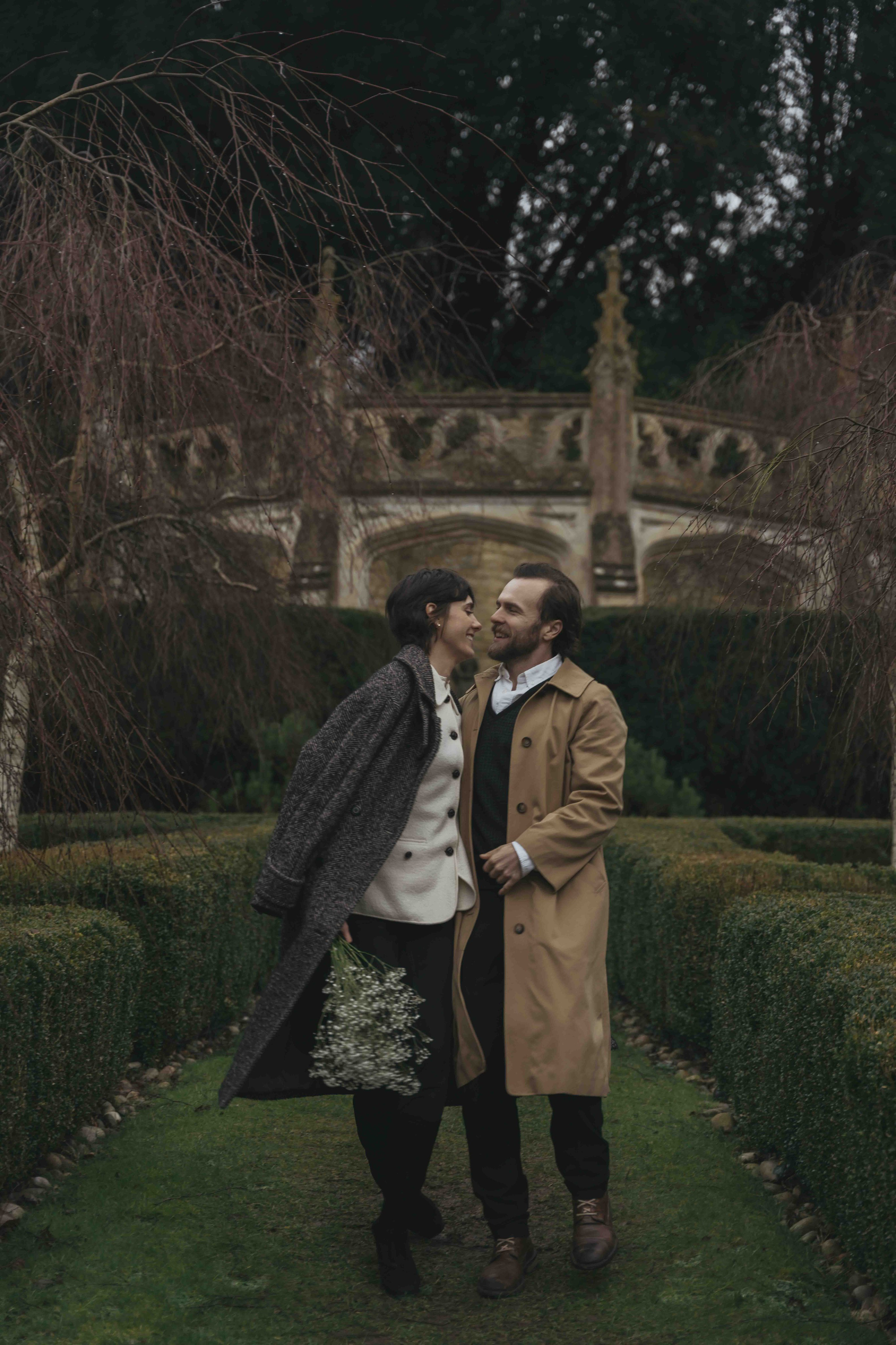 Rainy Engagement Photoshoot in Castle Combe, Cotswolds | Cinematic Love Story. London Wedding Photographer | Engagement & Proposal Photography by Natasha Ferreira