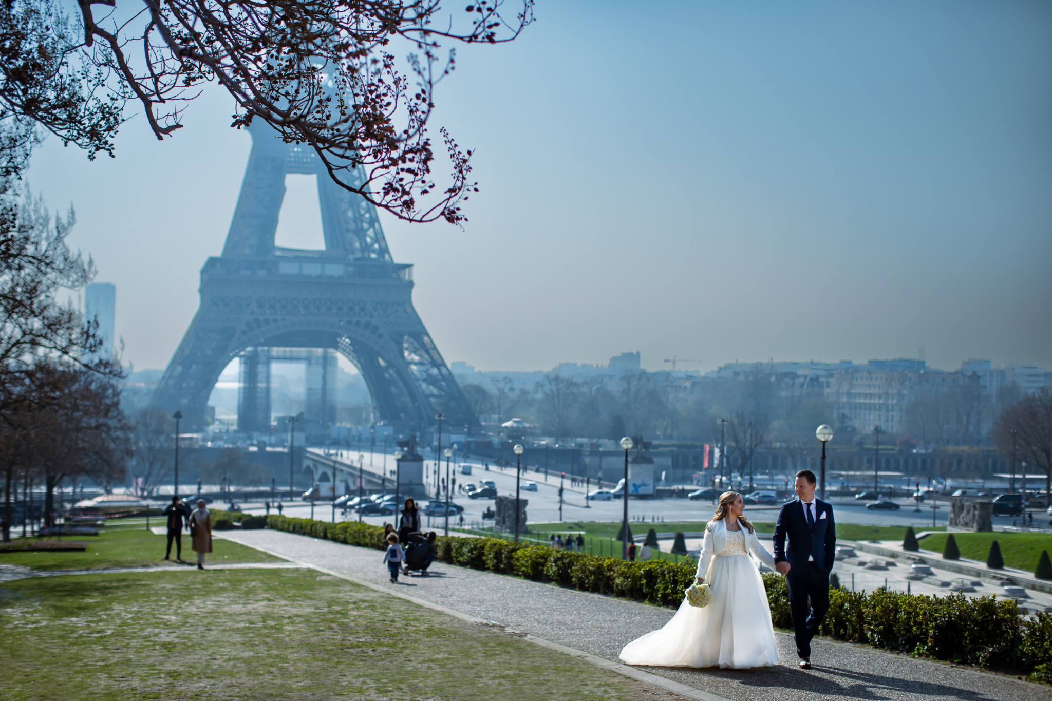 Wedding in Paris in April. Photographe à Paris