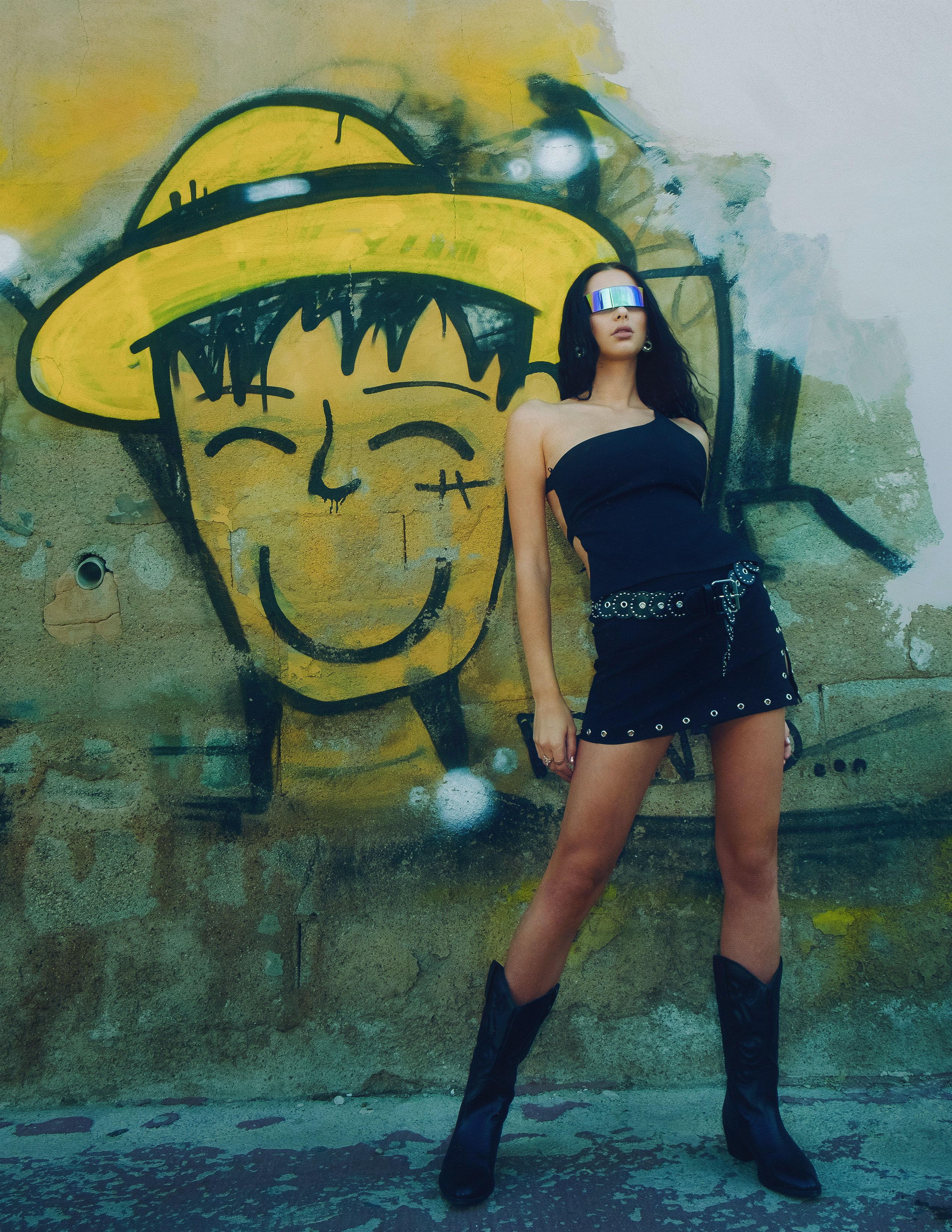 Industrial style fashion photo shoot with professional model in Torrevieja — Photographer Andrey Lukovnikov