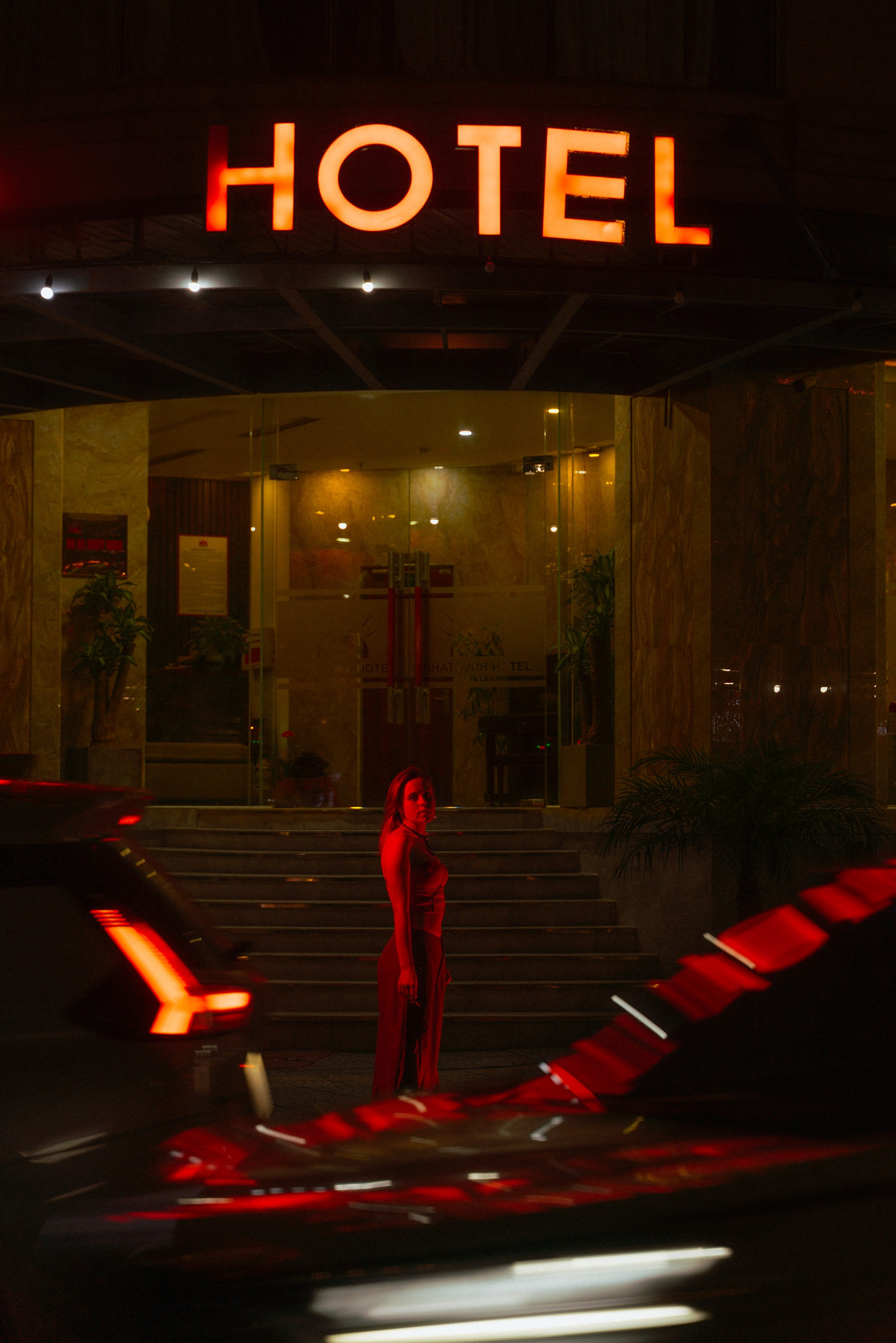 Street Shooting with color light in Da-Nang. Aesthetic & Lifestyle photographer in Da Nang, Vietnam