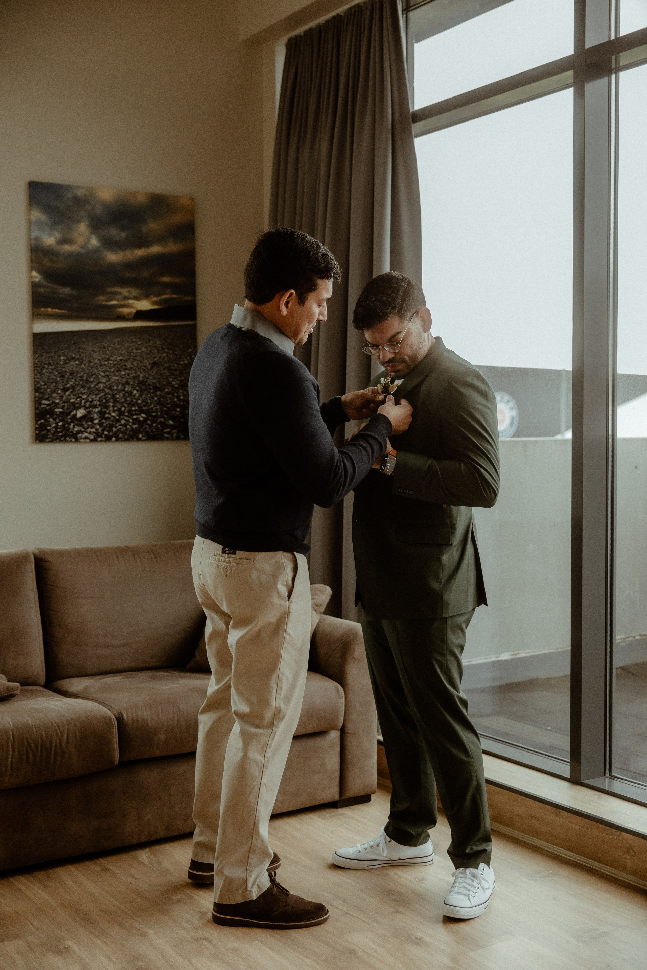 Elopement at Kvernufoss Waterfall. Iceland elopement photographer & videographer