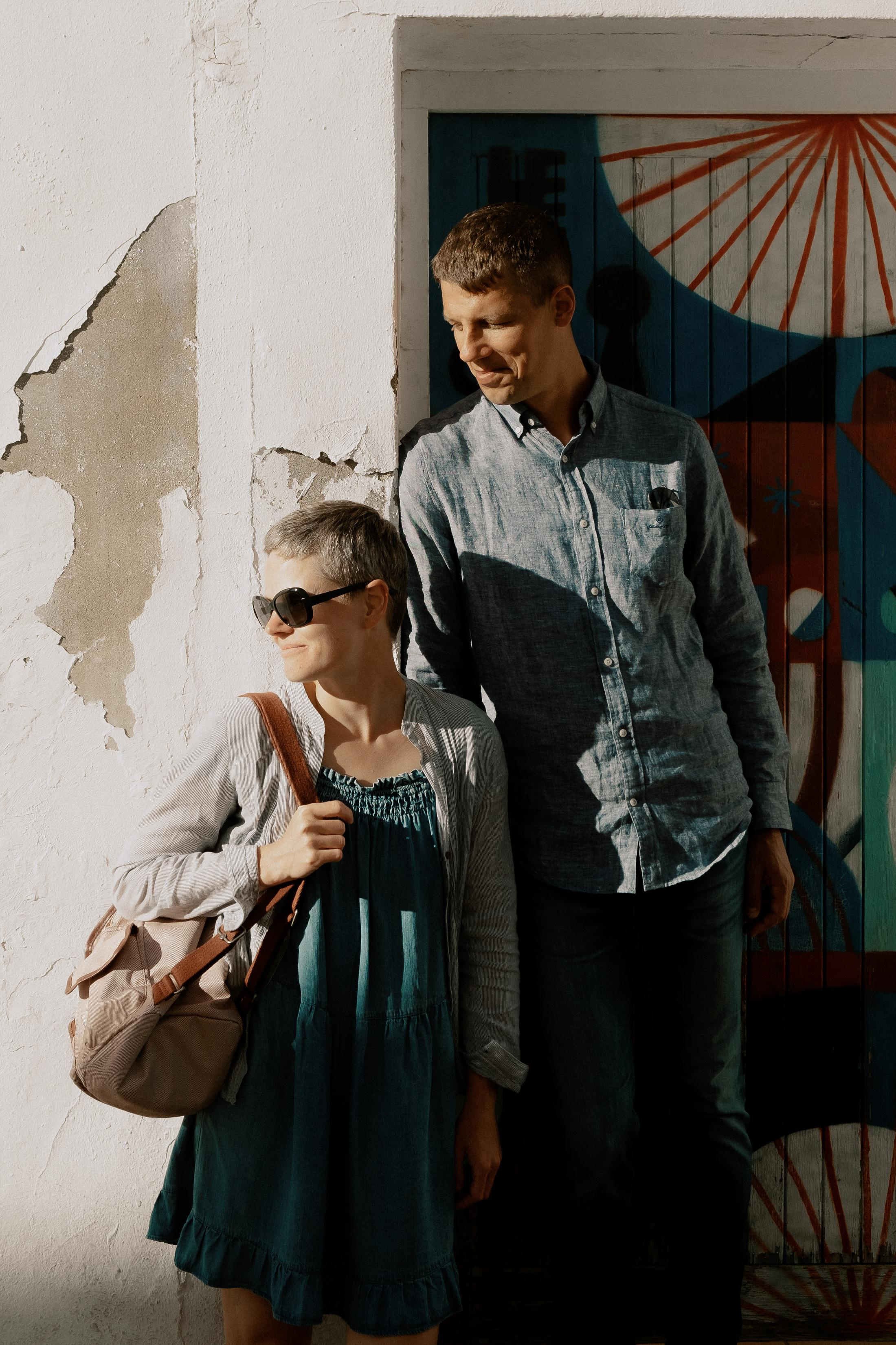 Romantic photo session for lovers in the old town of Altea