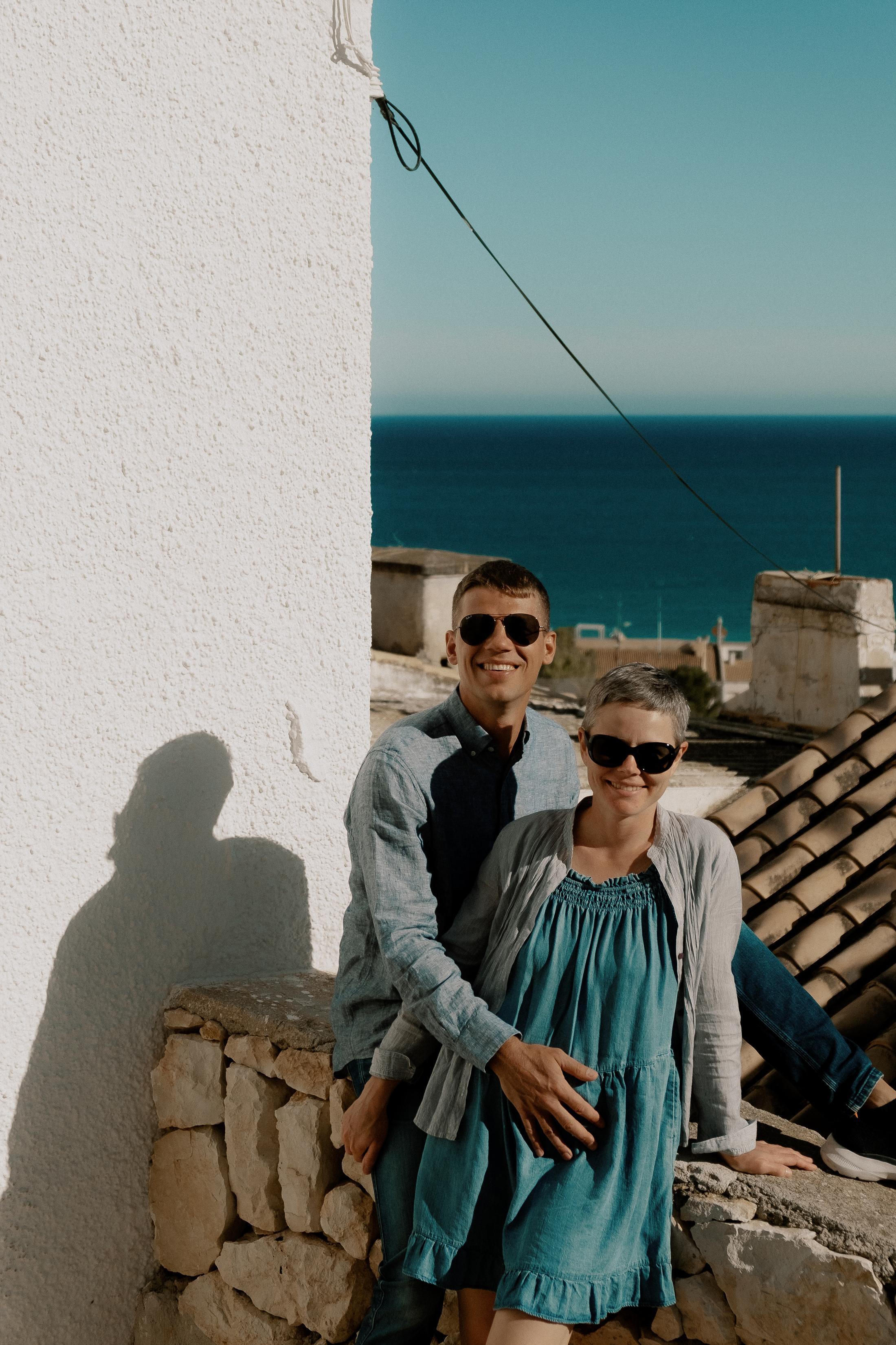 Romantic photo session for lovers in the old town of Altea