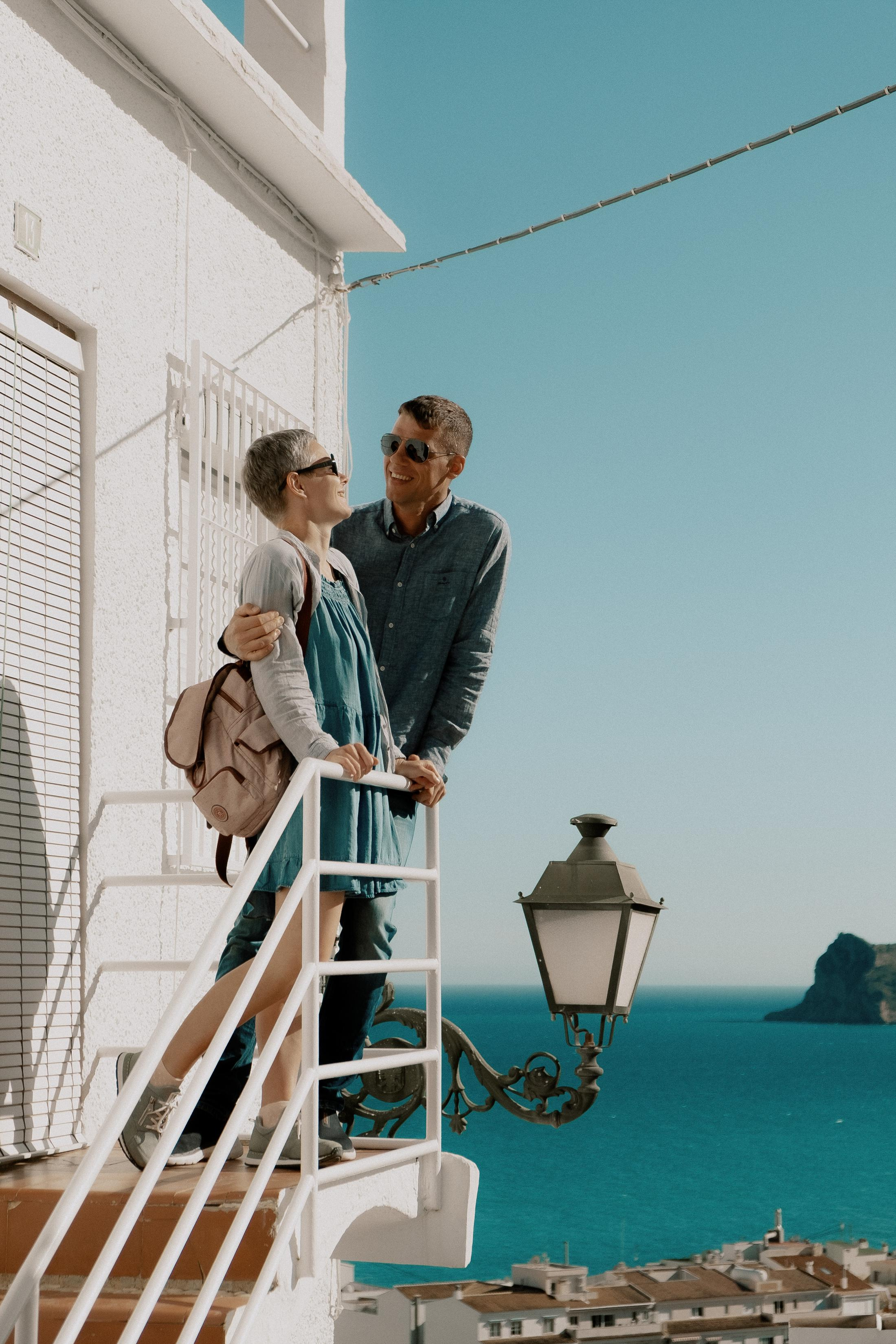 Romantic photo session for lovers in the old town of Altea
