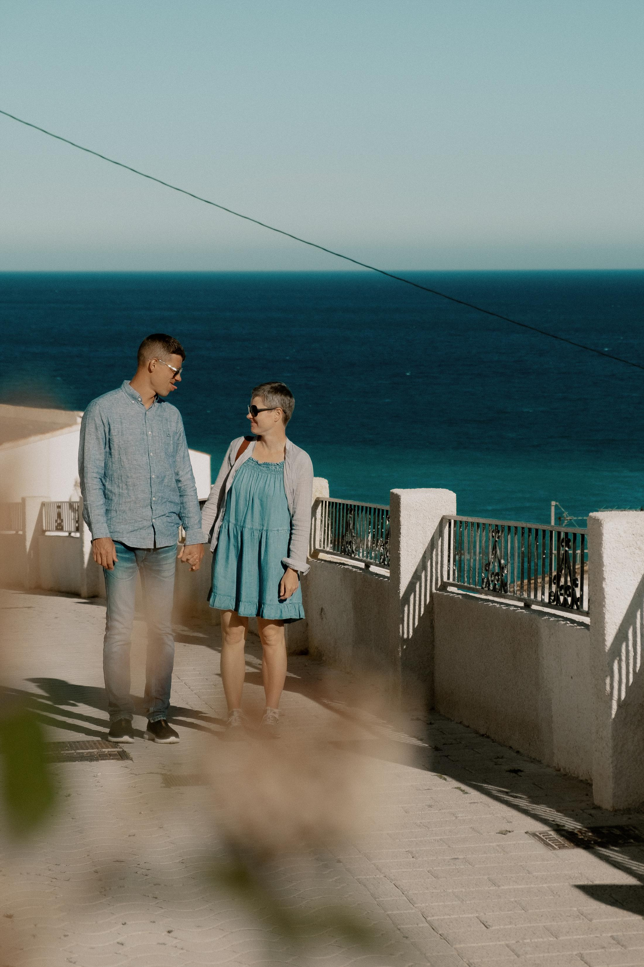 Romantic photo session for lovers in the old town of Altea