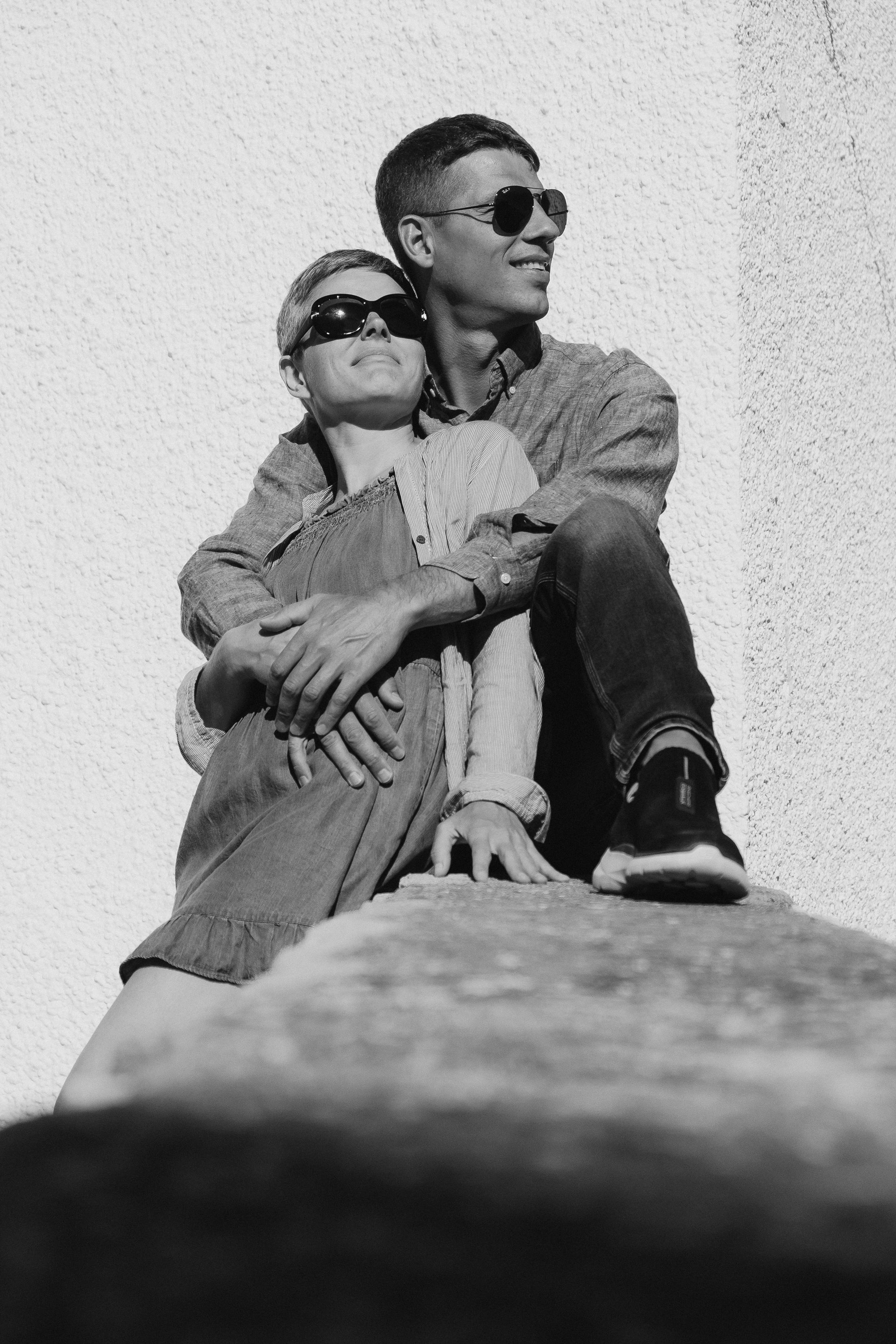 Romantic photo session for lovers in the old town of Altea