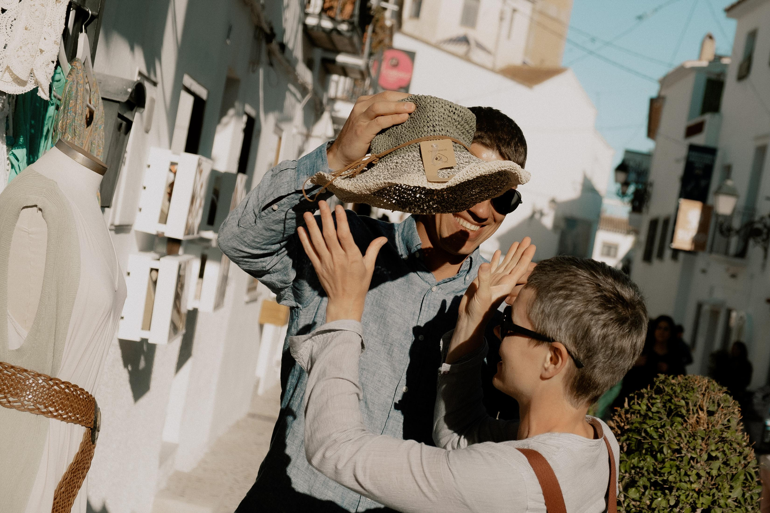 Romantic photo session for lovers in the old town of Altea