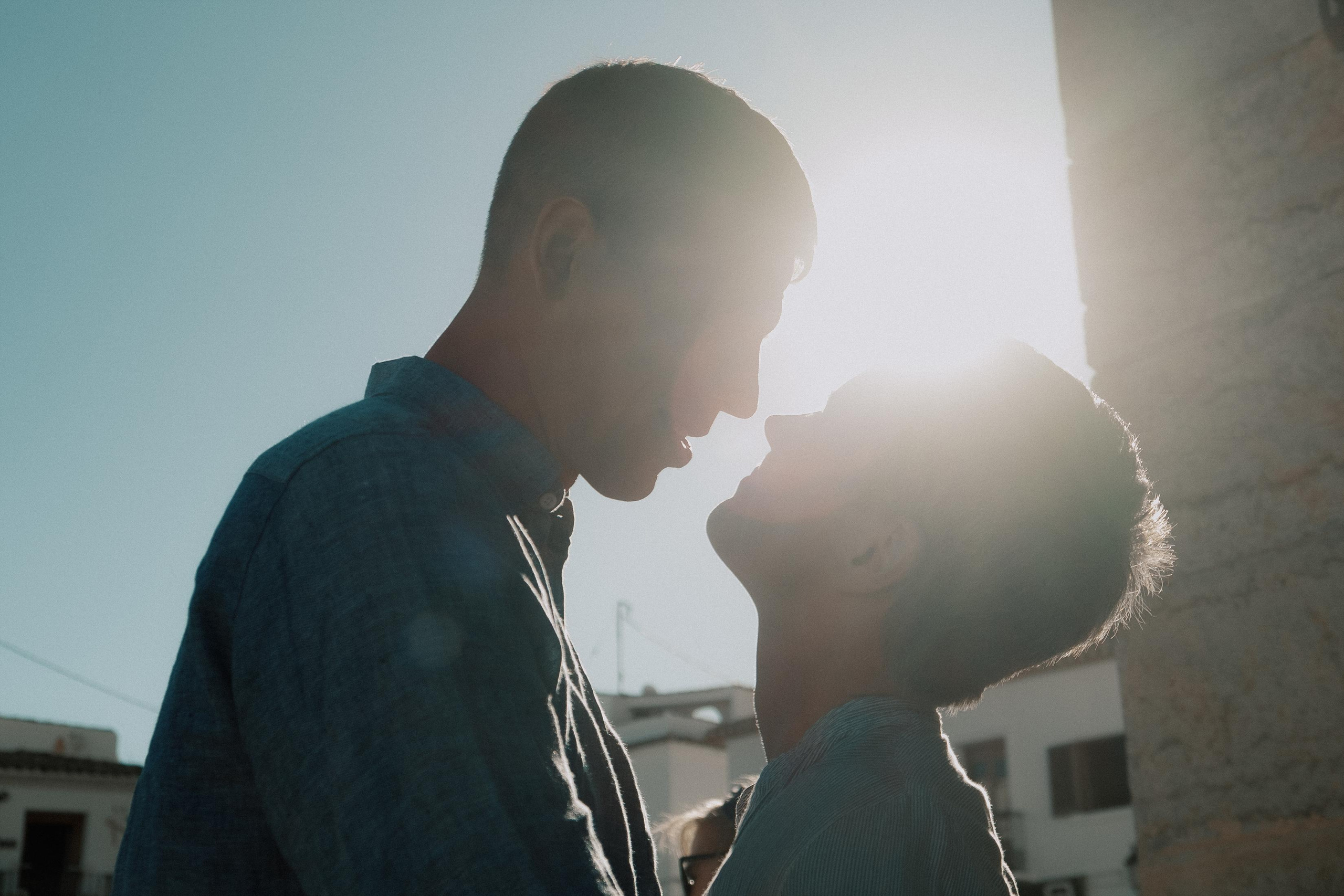 Romantic photo session for lovers in the old town of Altea