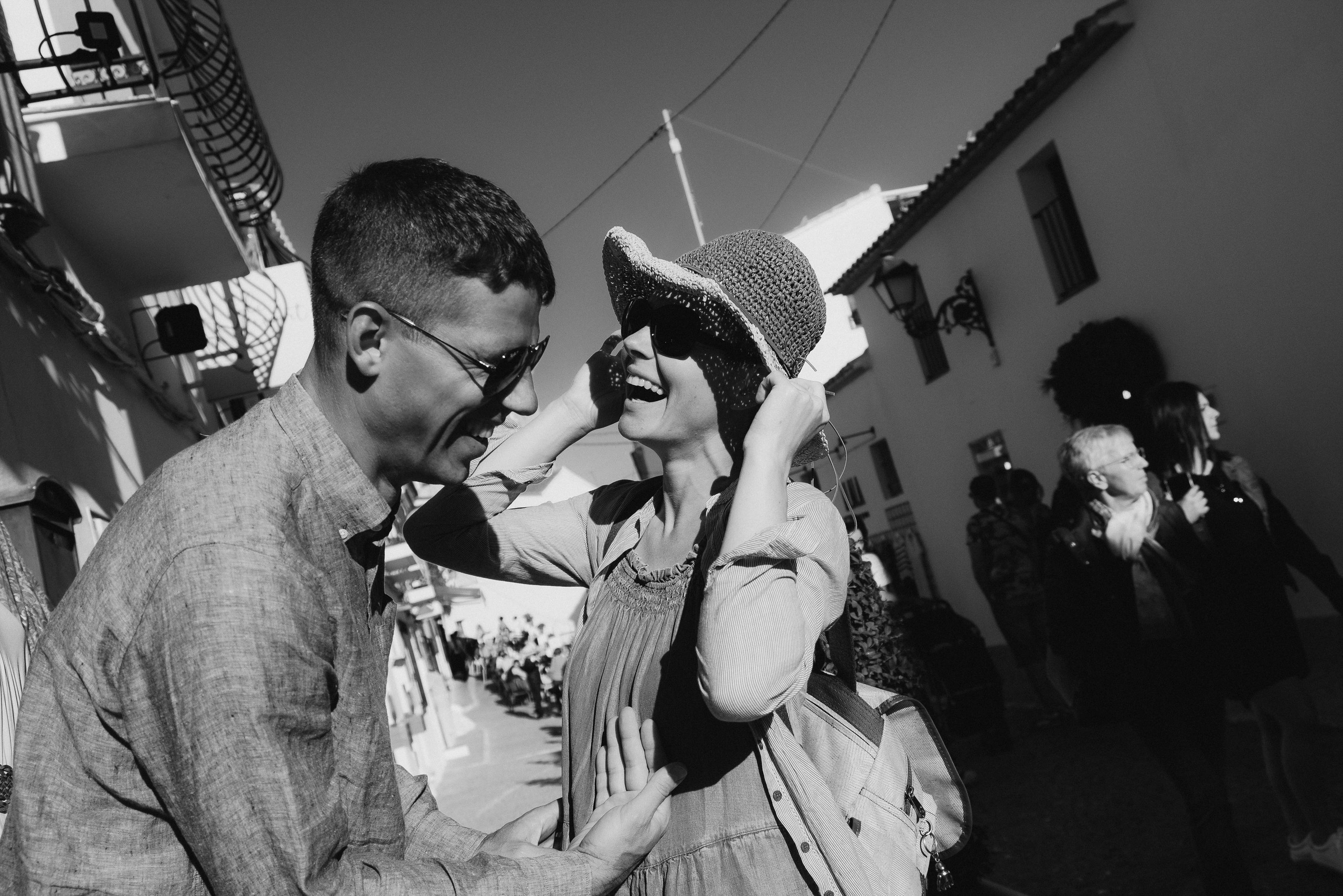 Romantic photo session for lovers in the old town of Altea