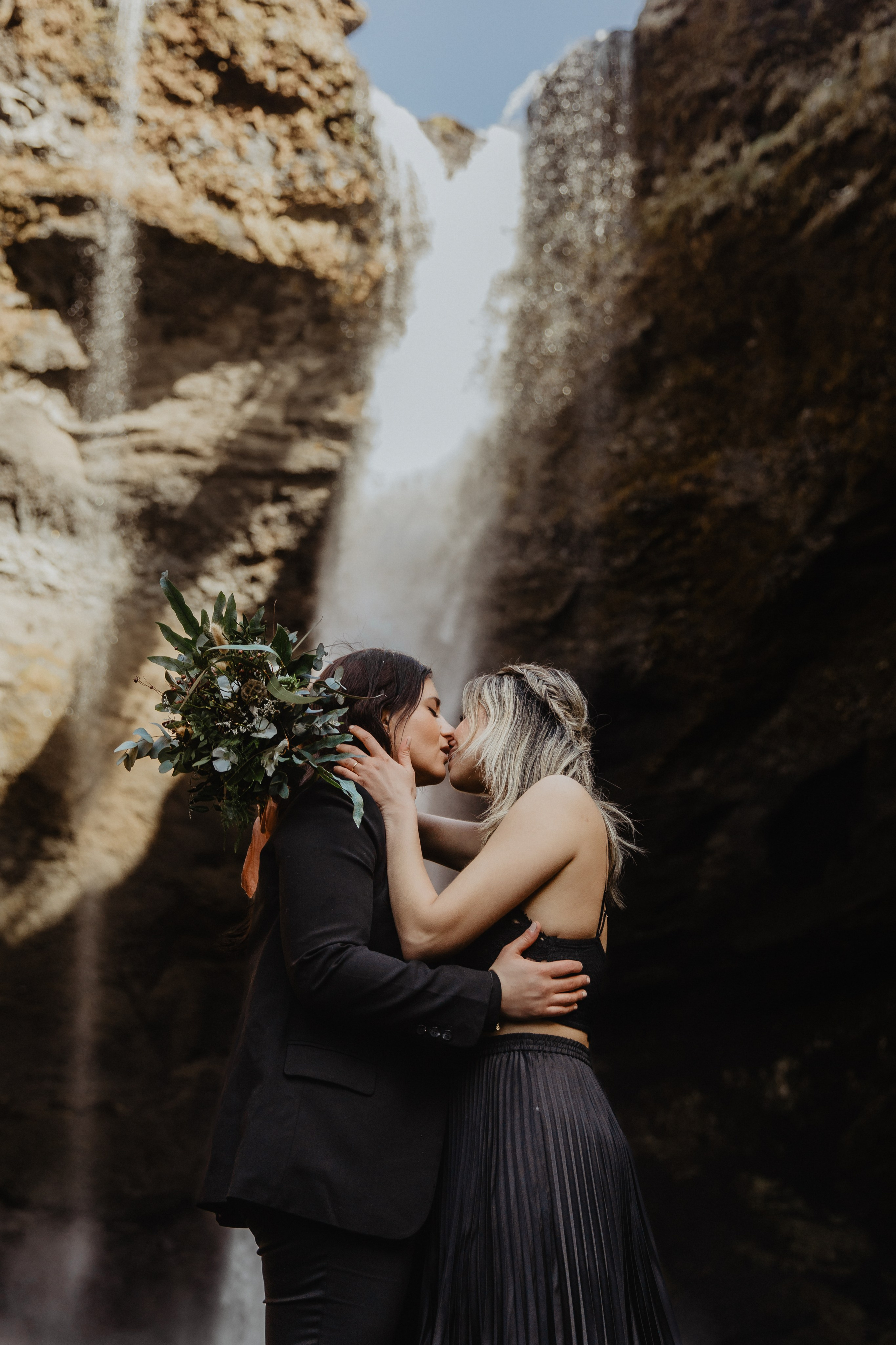 Same Sex Wedding at Iceland Black Sand Beach. Iceland elopement photographer & videographer