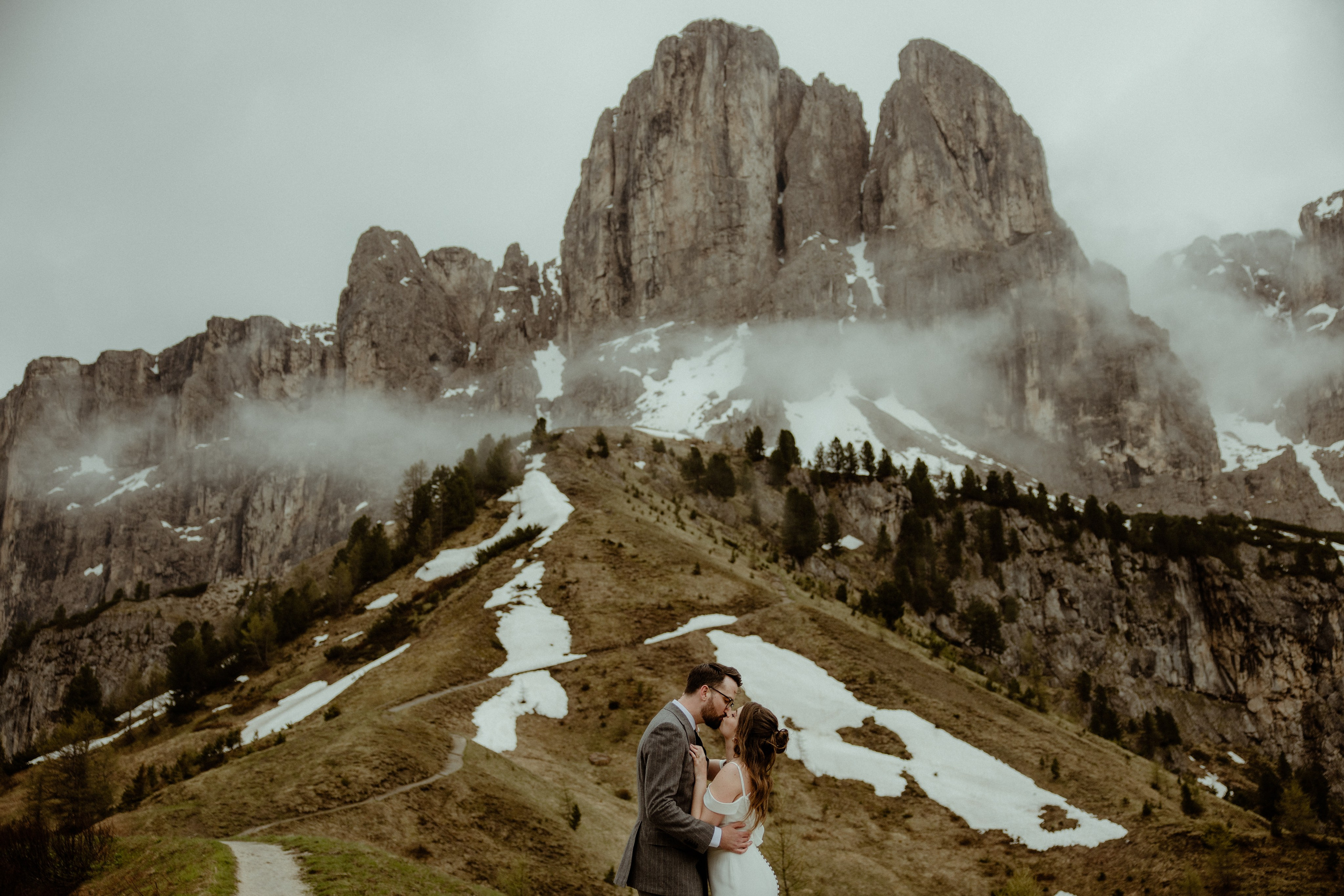 Dreamy elopement in Dolomites. Iceland elopement photographer & videographer