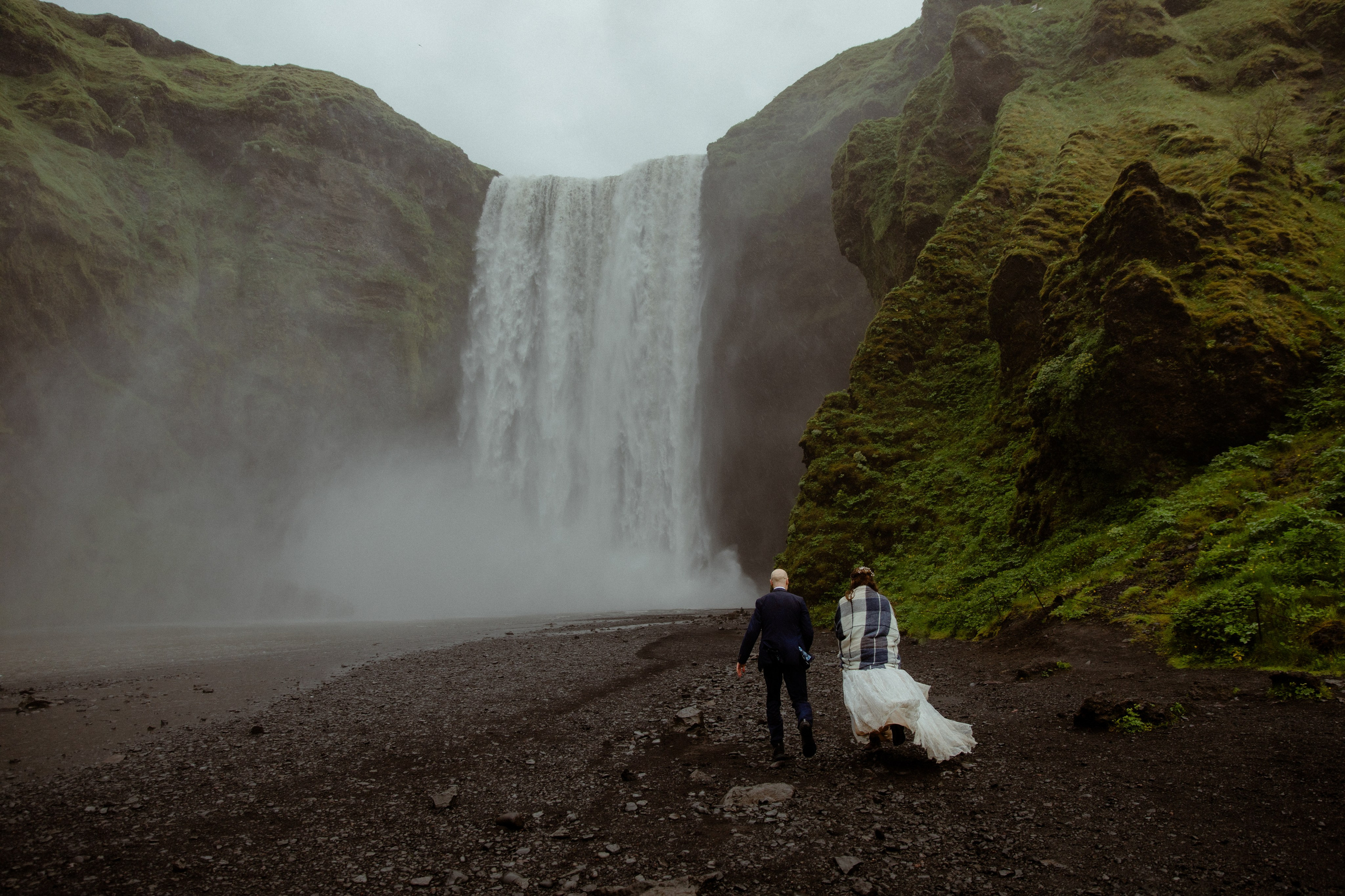 Iceland Elopement at Black Sand Beach. Iceland elopement photographer & videographer