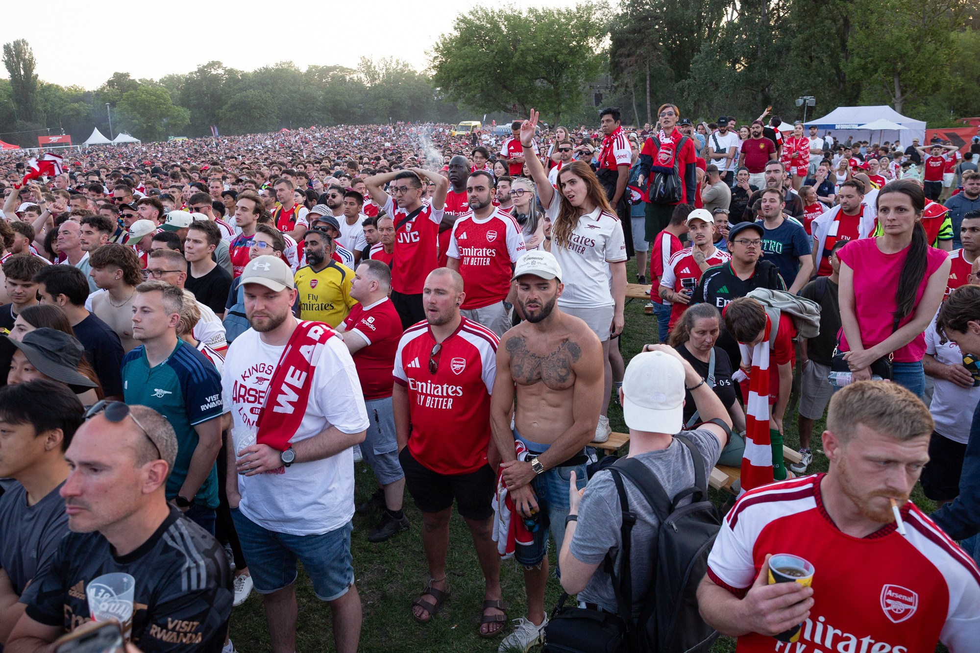 UEFA Champions League Final. Arsenal vs PSG. Budapest 2026. Arsenal Fan Zone. Photographer in Budapest — Yura Knyazev