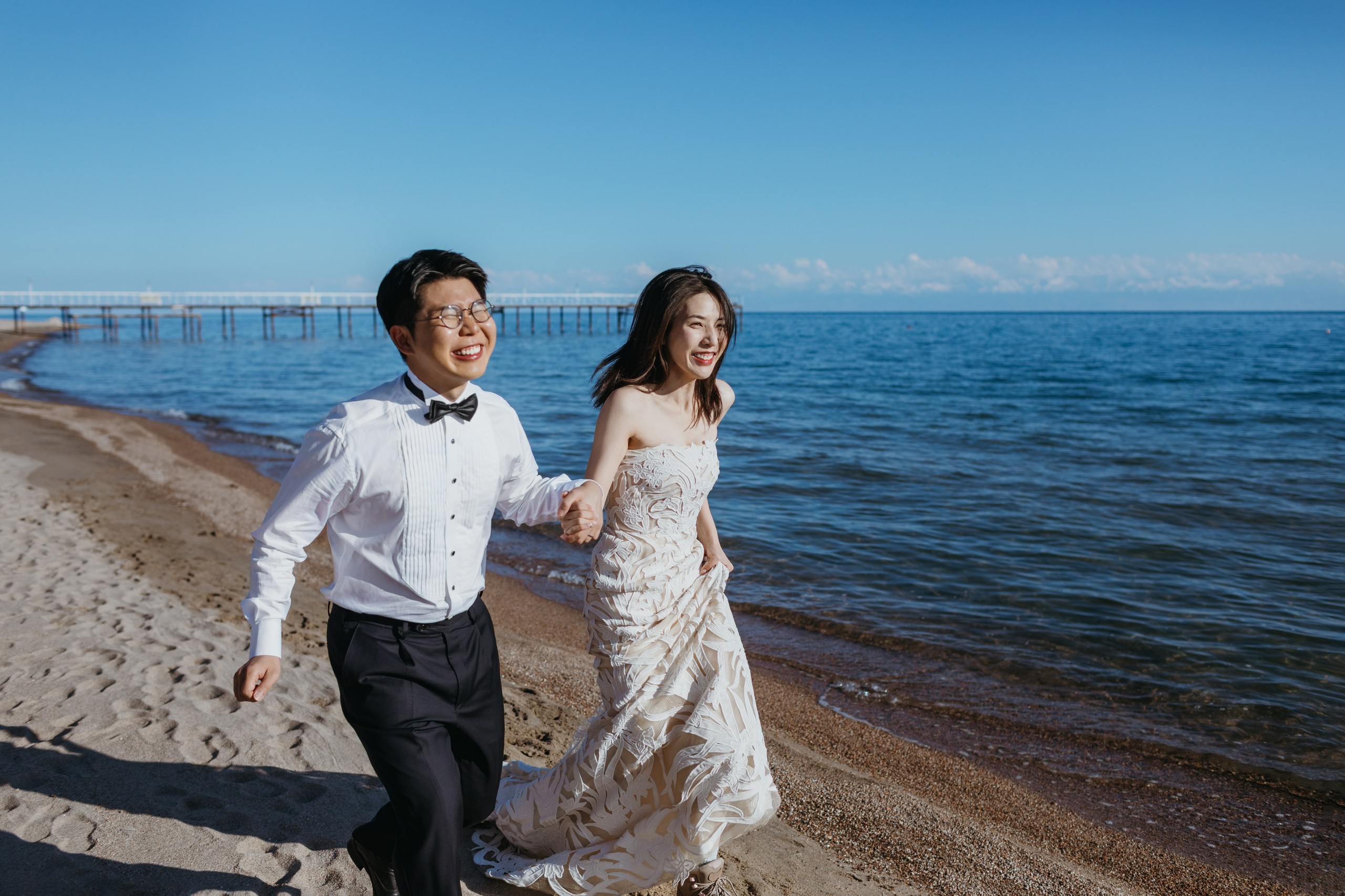 Чесан и Лиса (South Korea) — свадебная фотосессия на Иссык-Куле, пансионат “Каприз” | Chisun & Lisa — Issyk-Kul Lake wedding photos, Capriz. Фотограф в Бишкеке Оксана Шувалова