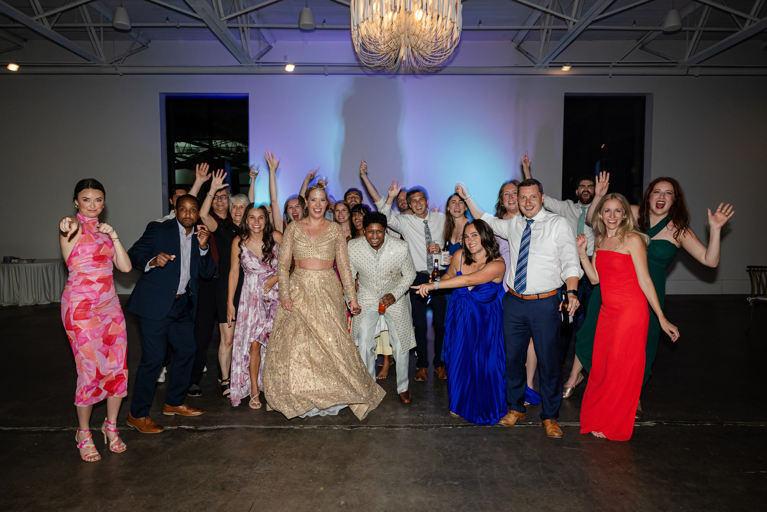 Color, Culture, and Celebration: A Vibrant Indian Fusion Wedding at The 405 in July. Wedding and portrait photography in Greenville SC