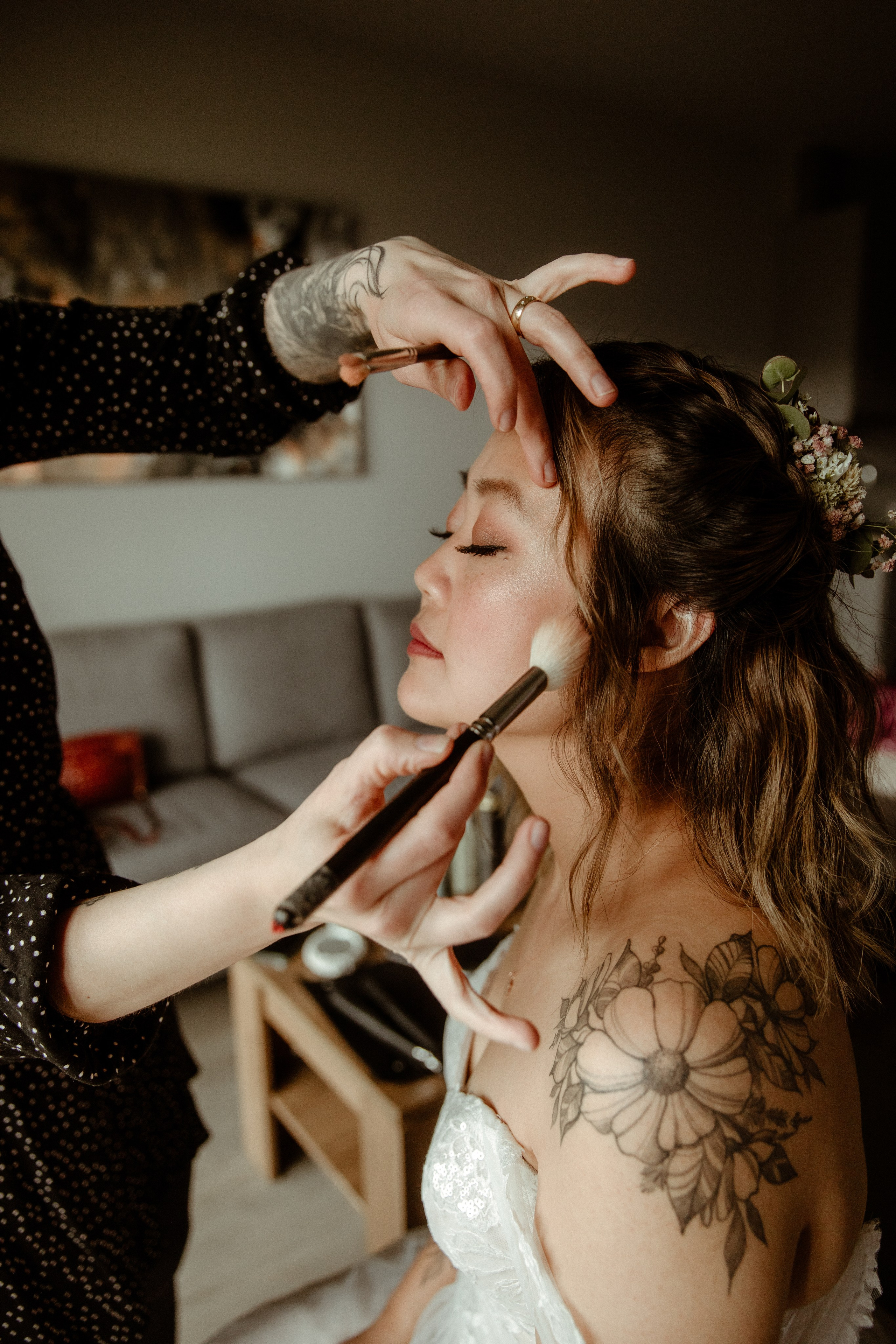 Elopement at Kvernufoss Waterfall. Iceland elopement photographer & videographer