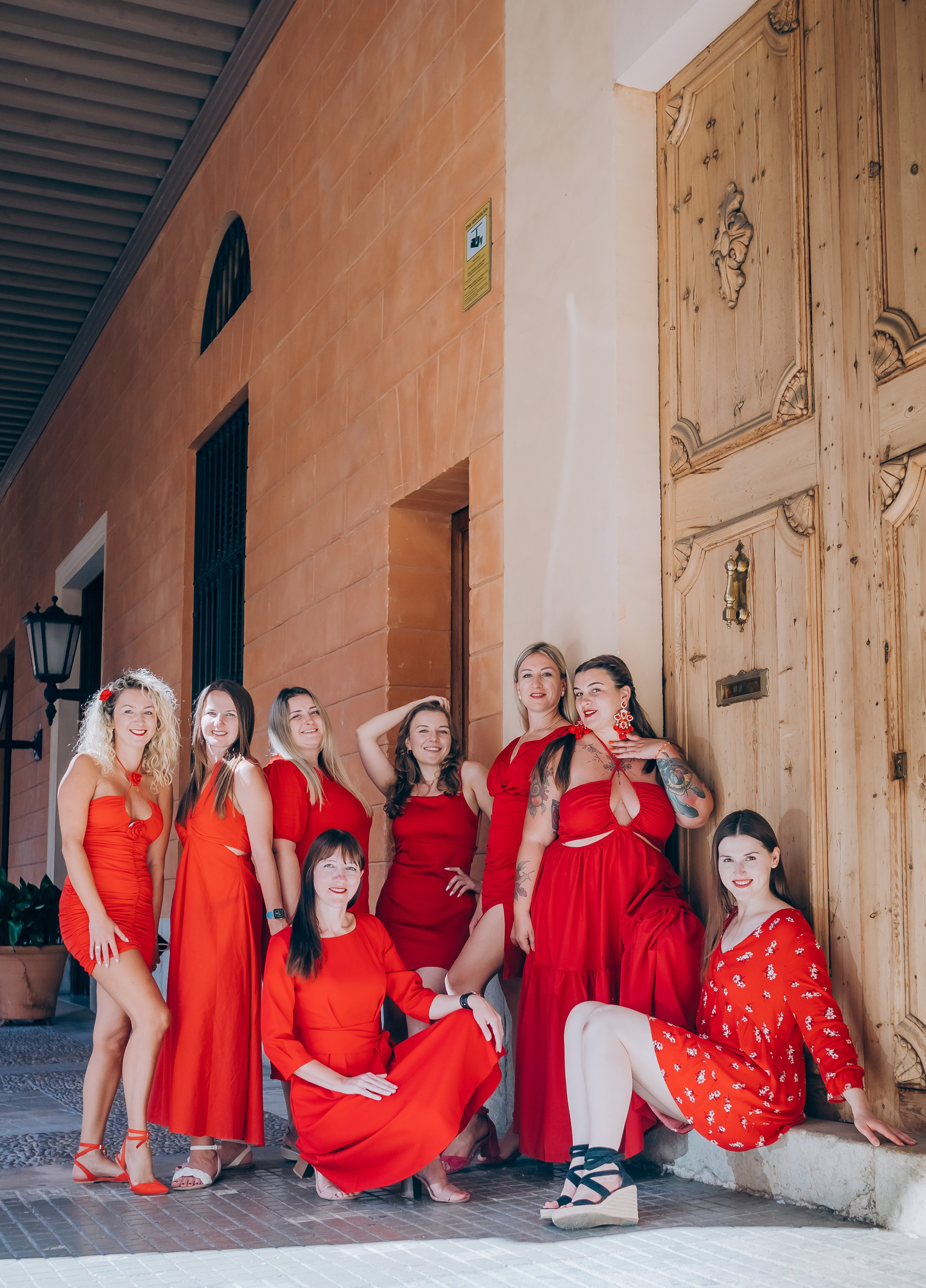 Ladys in red. Фотограф у Пальма де Майорка