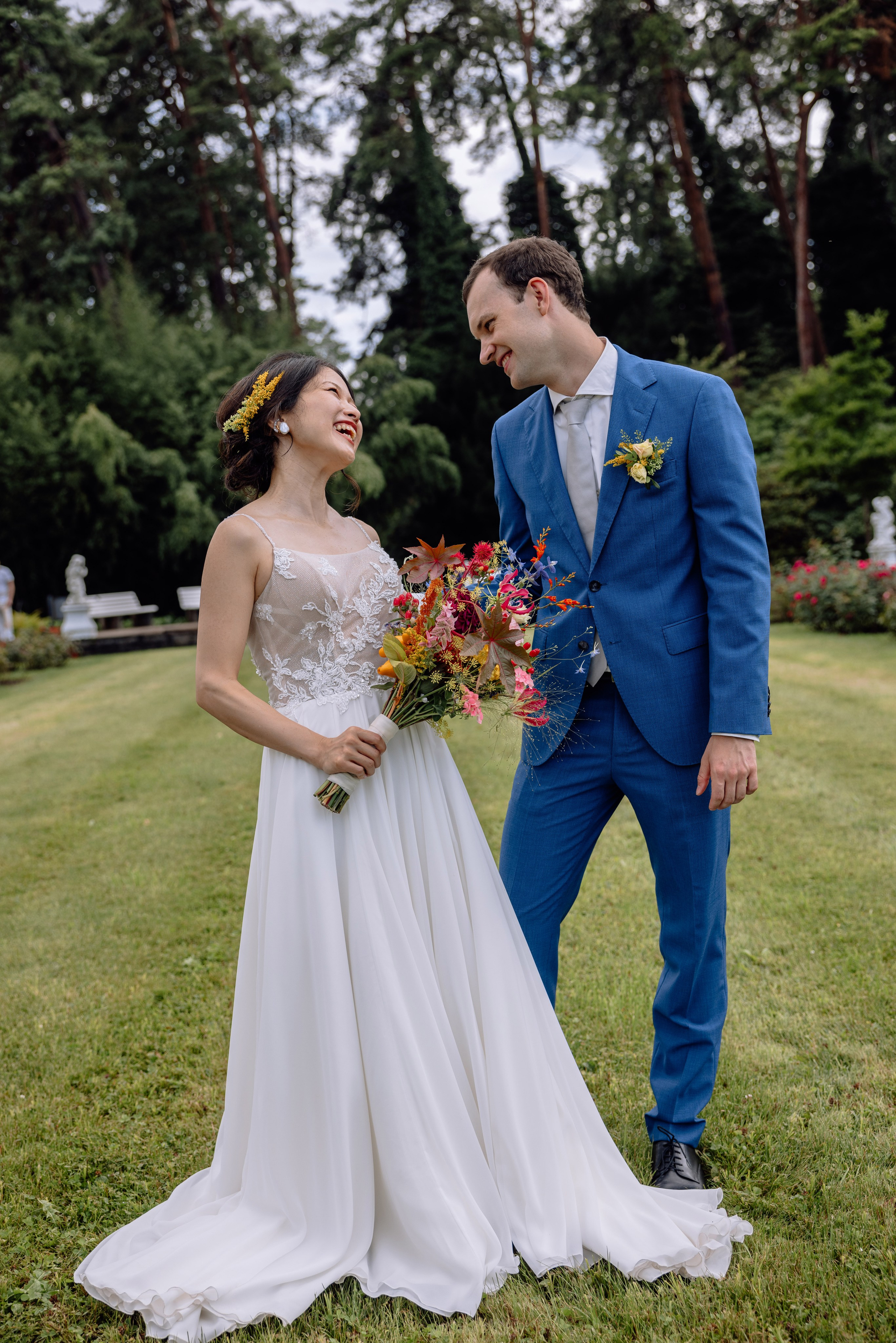Café im Botanischen Garten. Deutsche - Japanische Hochzeit. Hochzeitsfotograf München Taufe Familienfotograf Tanja Mauke