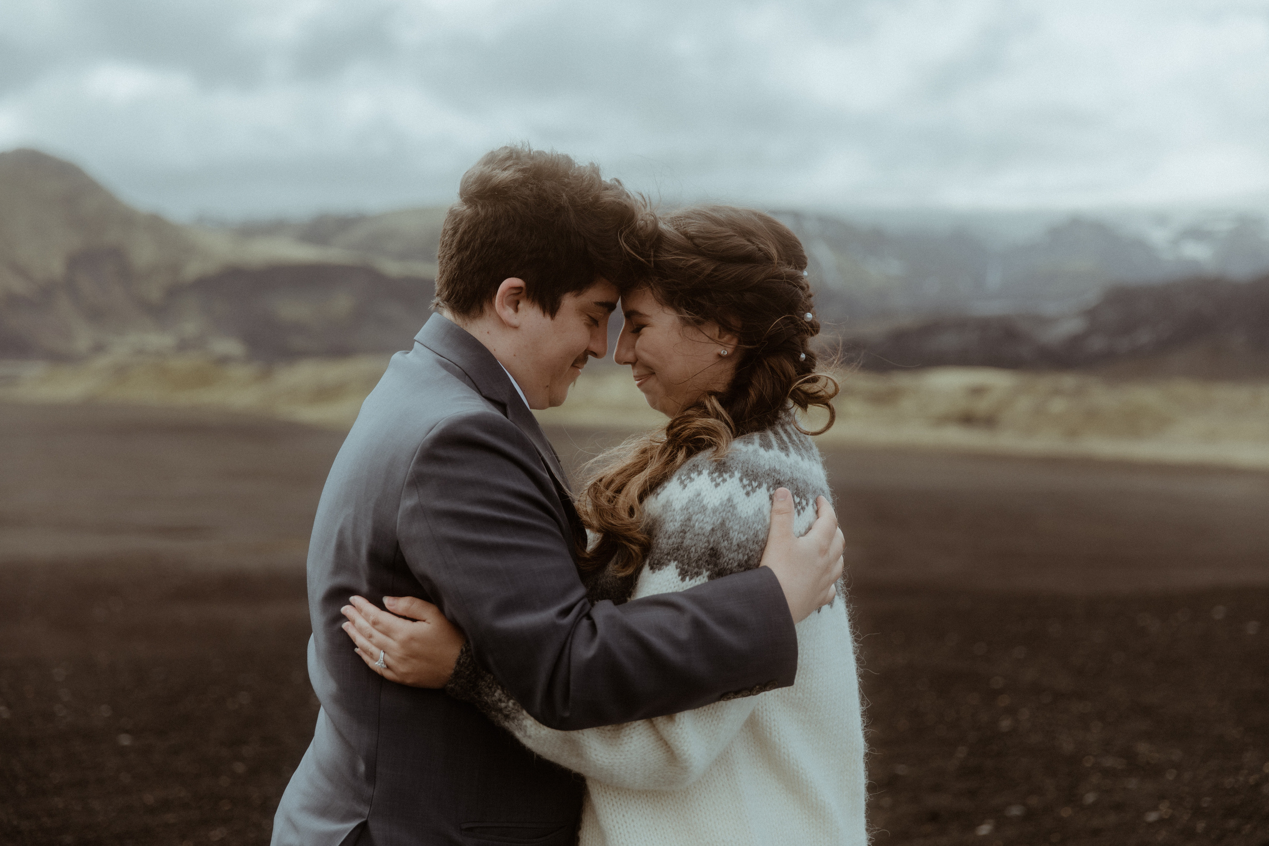 Elopement at Black sand beach in Iceland. Iceland elopement photographer & videographer