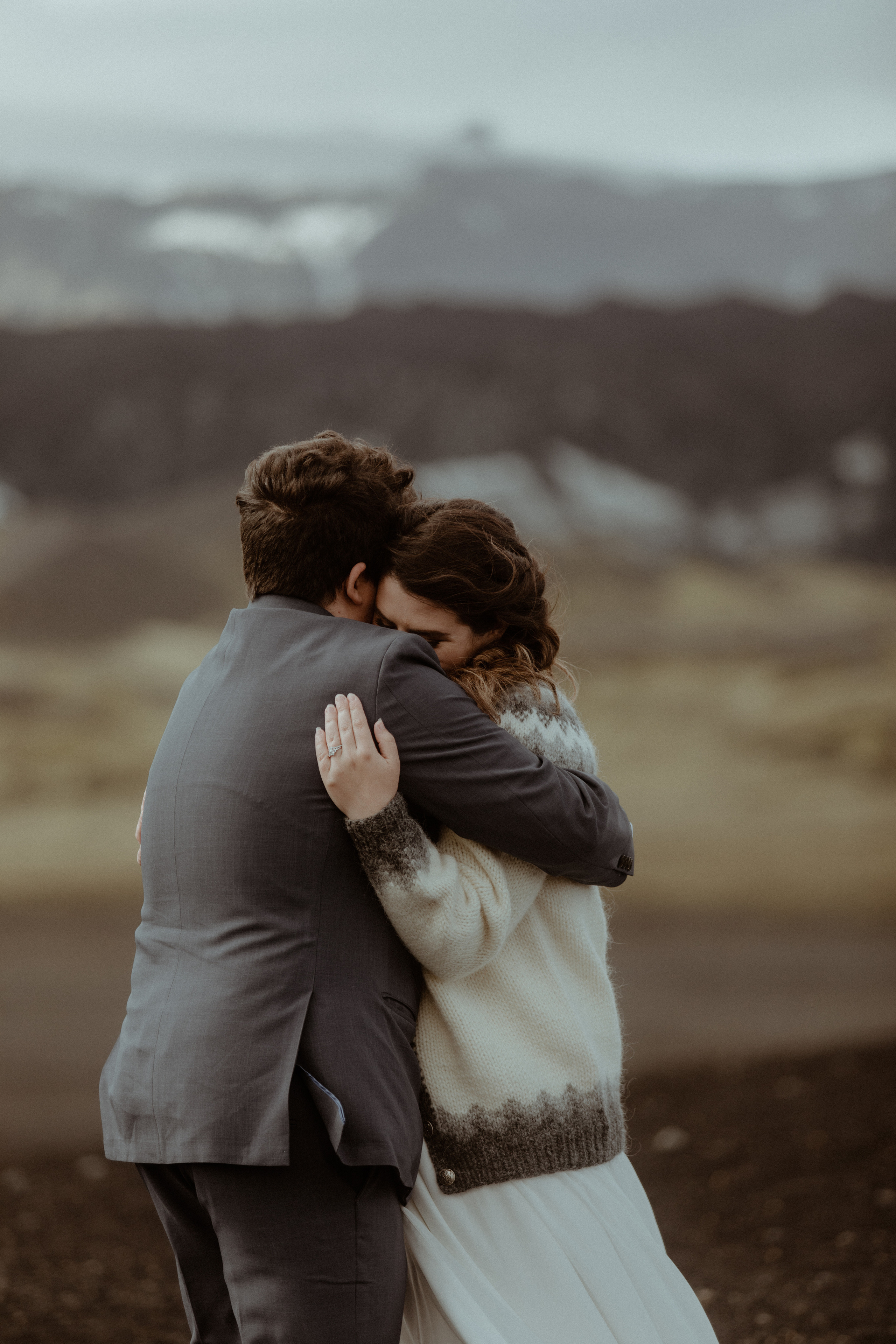 Elopement at Black sand beach in Iceland. Iceland elopement photographer & videographer